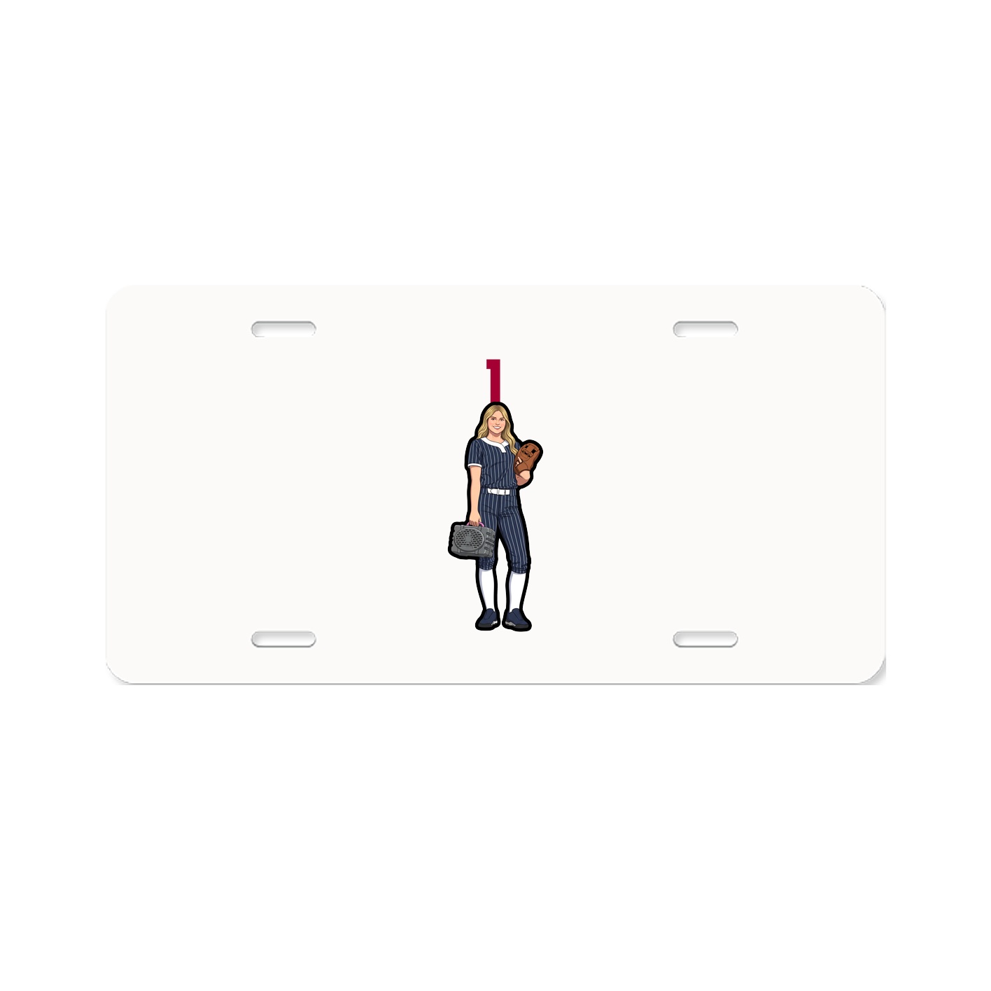 License Plate — Number Top in Classic