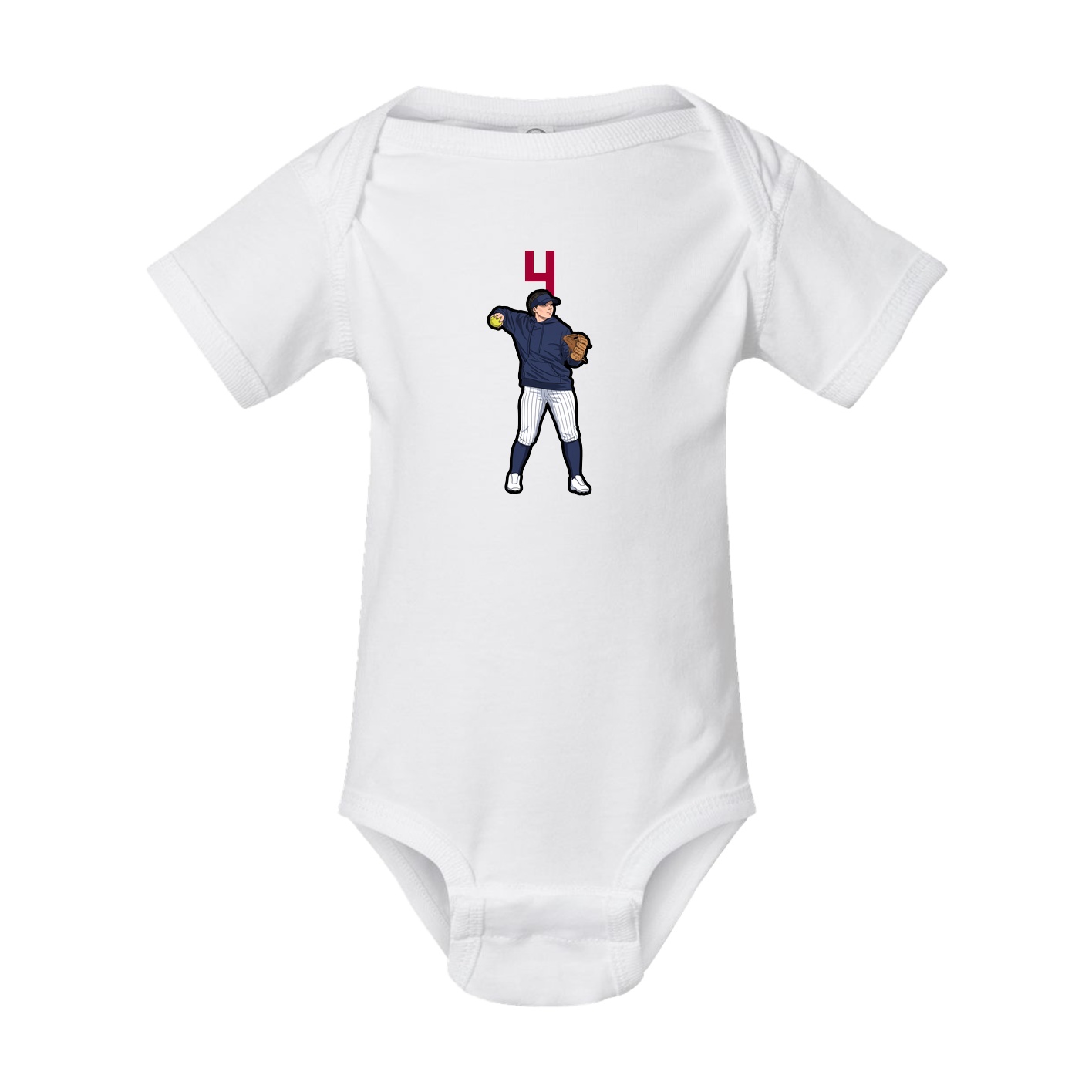 Baby Onesie — Number Top in White