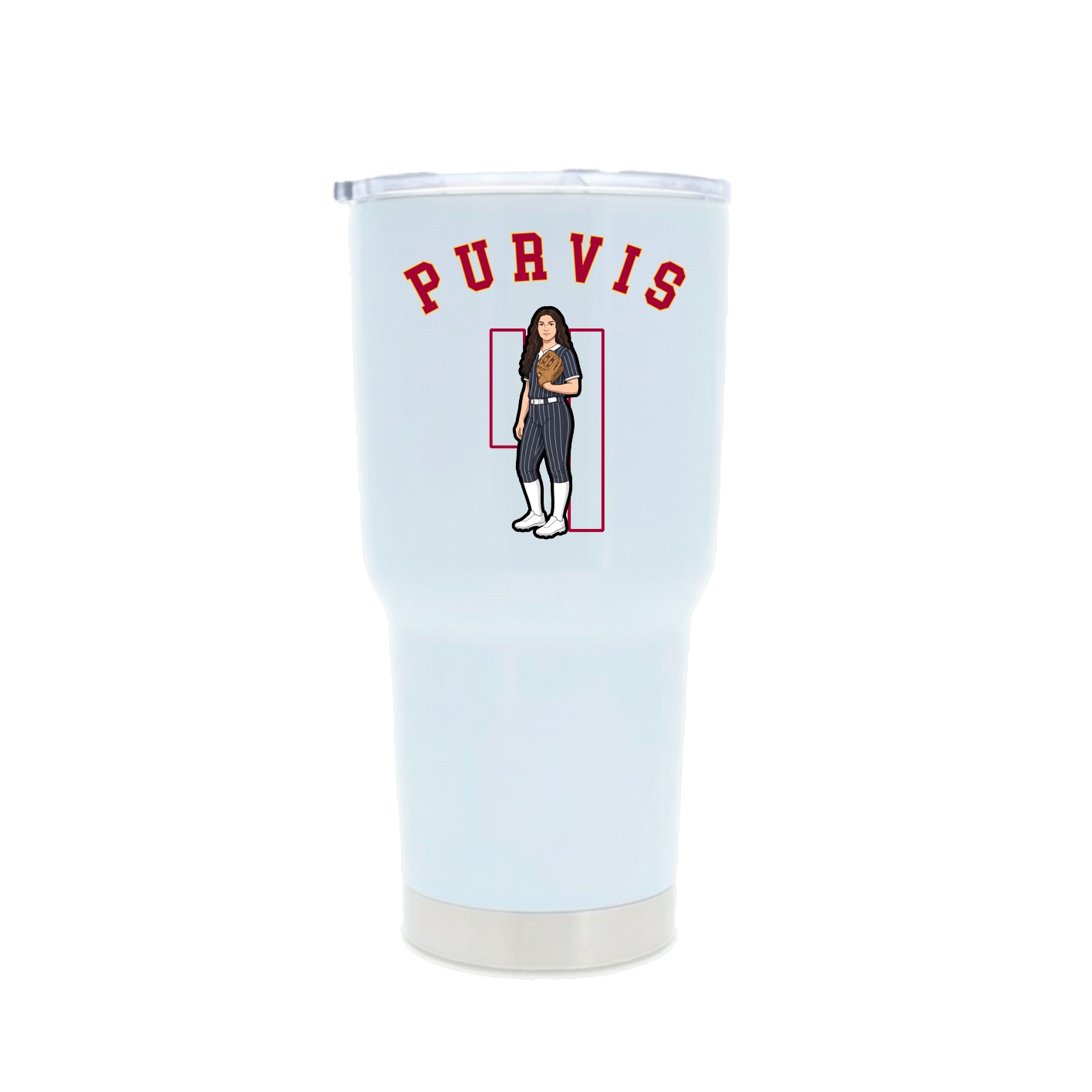 30oz Stainless Steel Tumbler — Shirsey Arch in White
