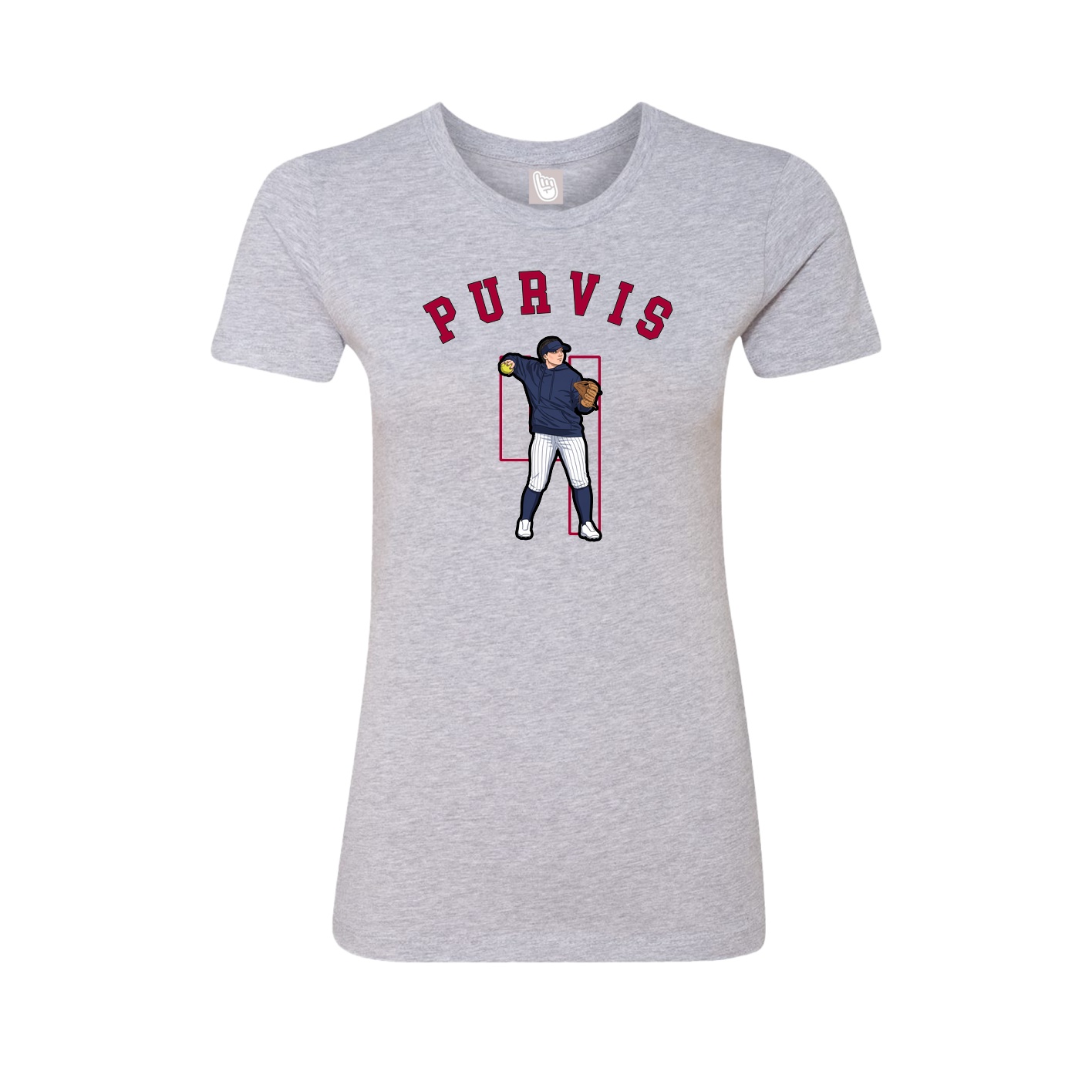 Fitted Women's Tee — Shirsey Arch in Grey