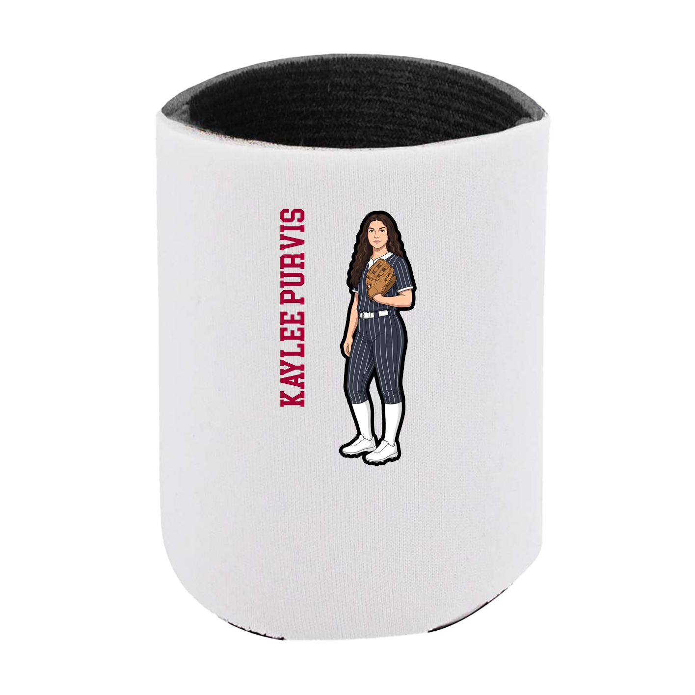 Can Holder — Name Vertical in White