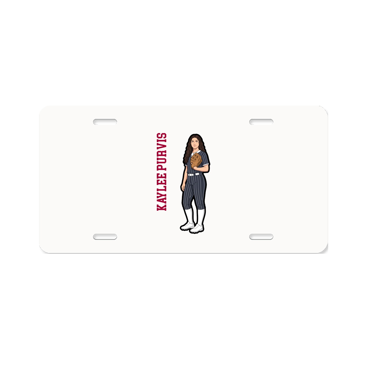License Plate — Name Vertical in Classic