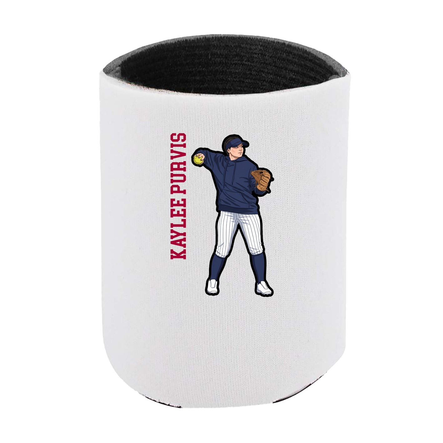 Can Holder — Name Vertical in White