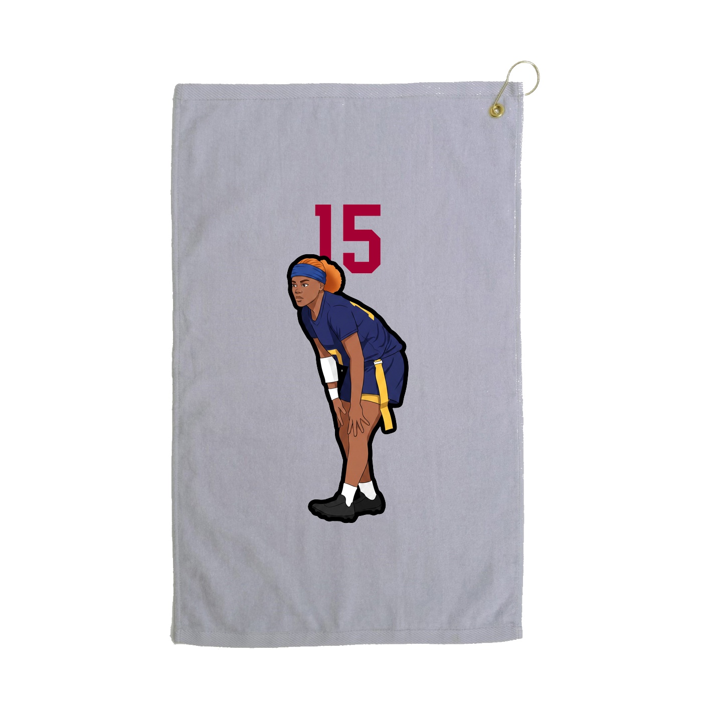 Golf Towel — Number Top in Grey