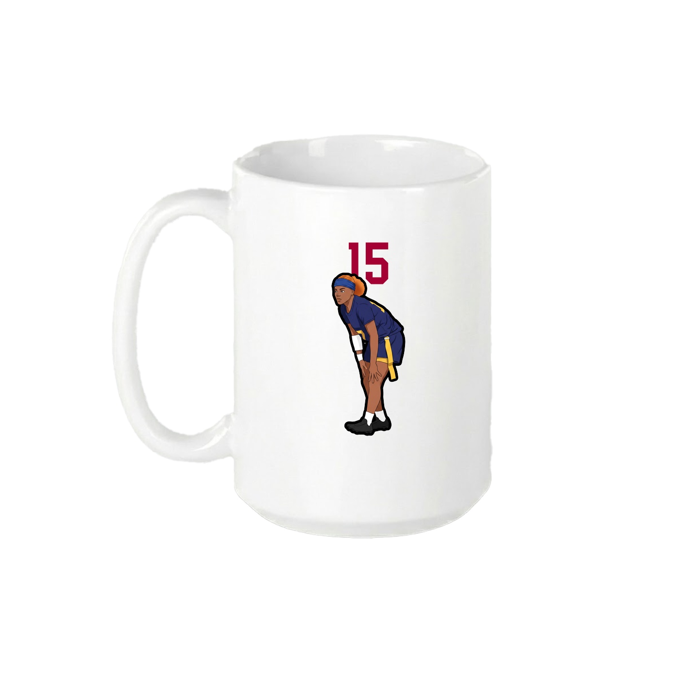 15oz Coffee Mug — Number Top in White
