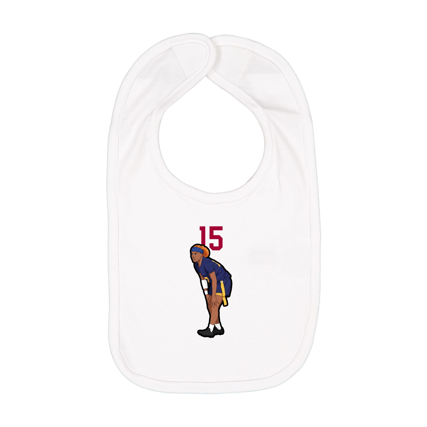 Infant Bib — Number Top in White
