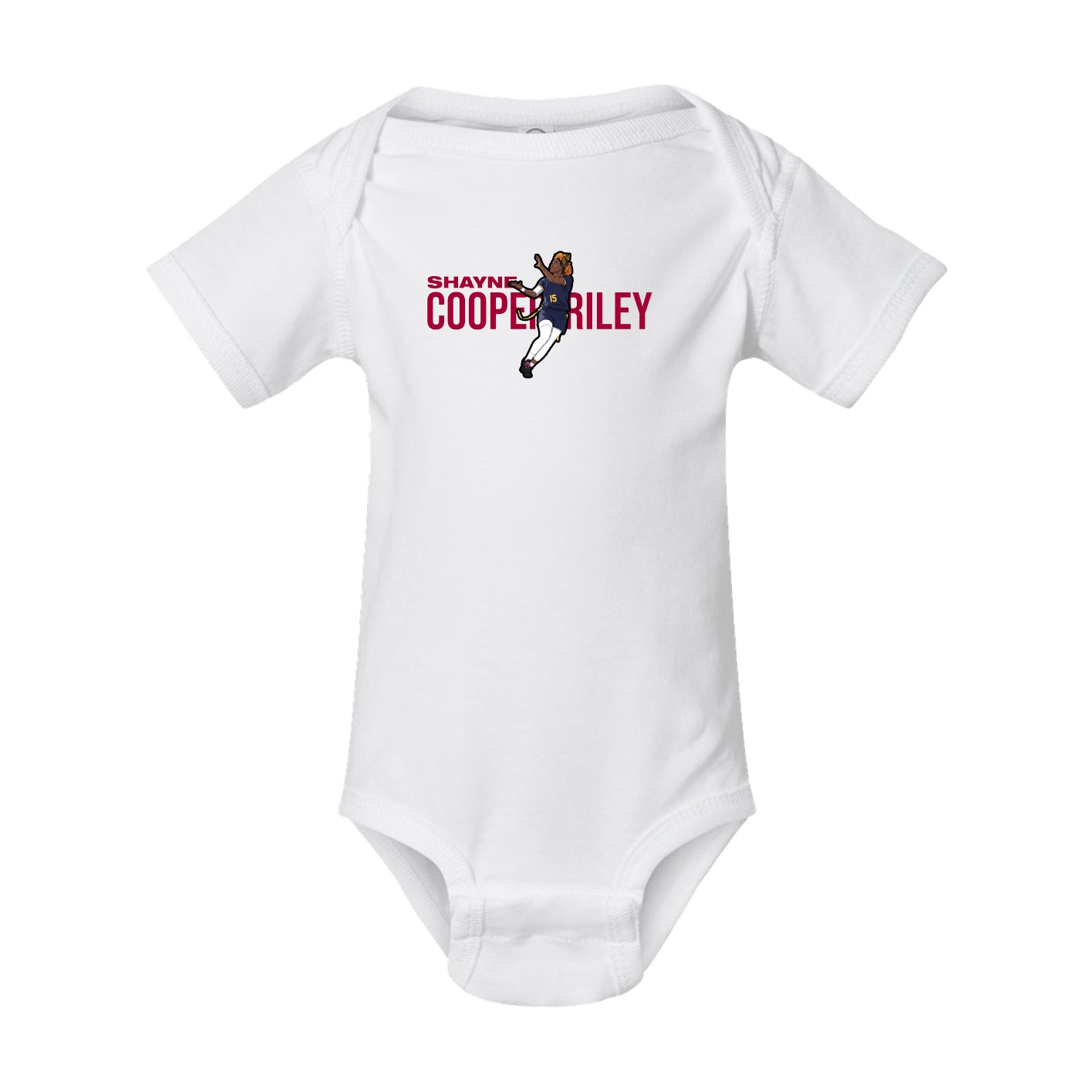 Baby Onesie — Player Name in White