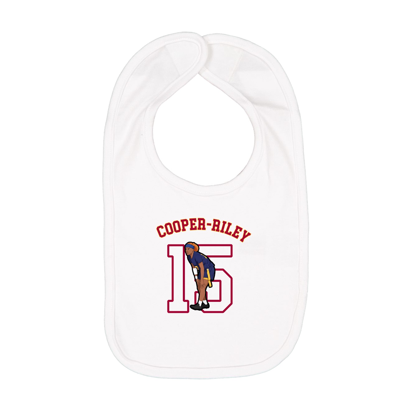 Infant Bib — Shirsey Arch in White