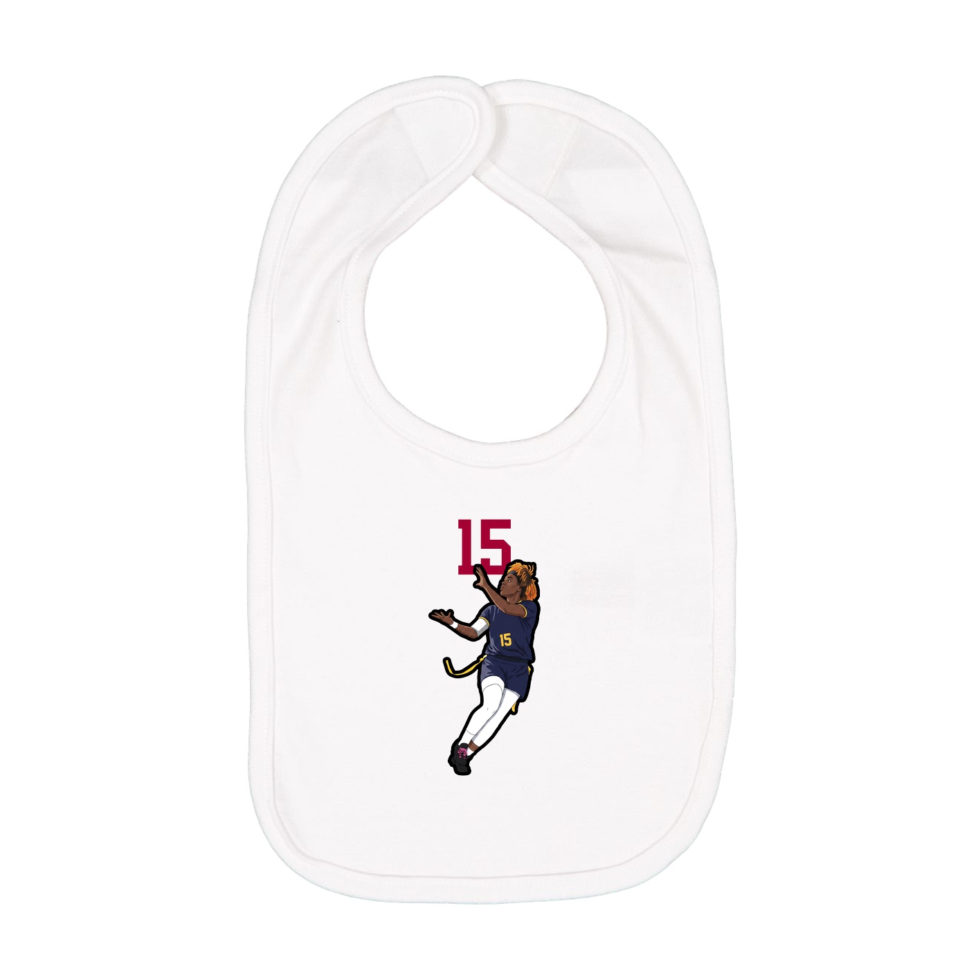 Infant Bib — Number Top in White