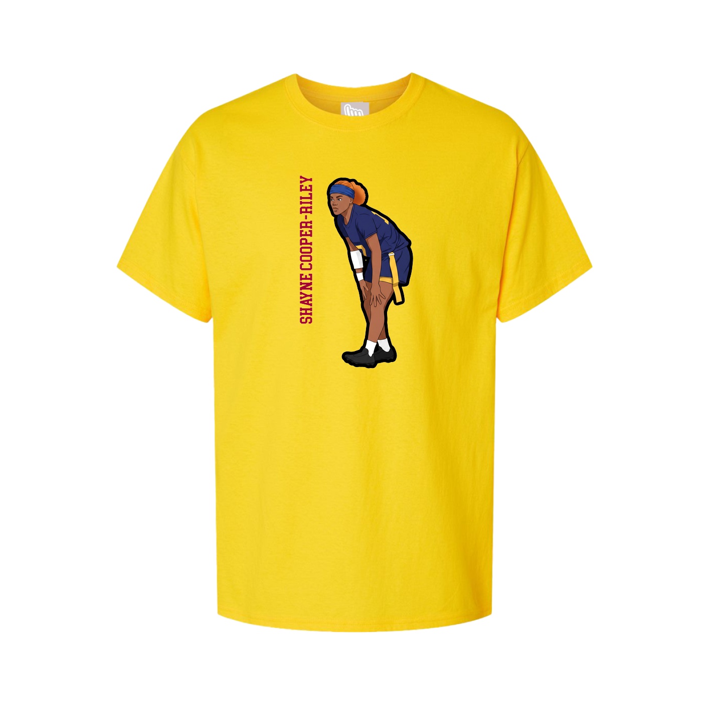 Youth Tee — Name Vertical in Gold