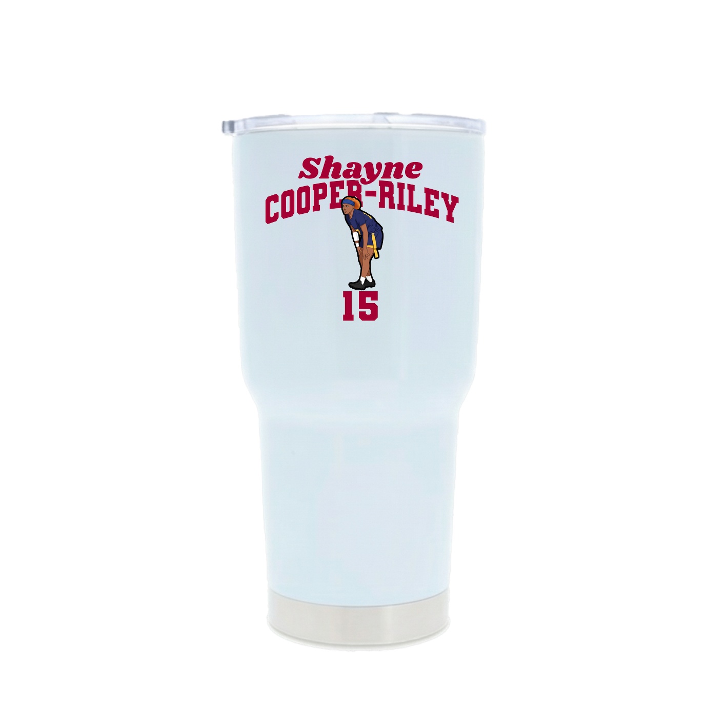 30oz Stainless Steel Tumbler — Signature Arch in White