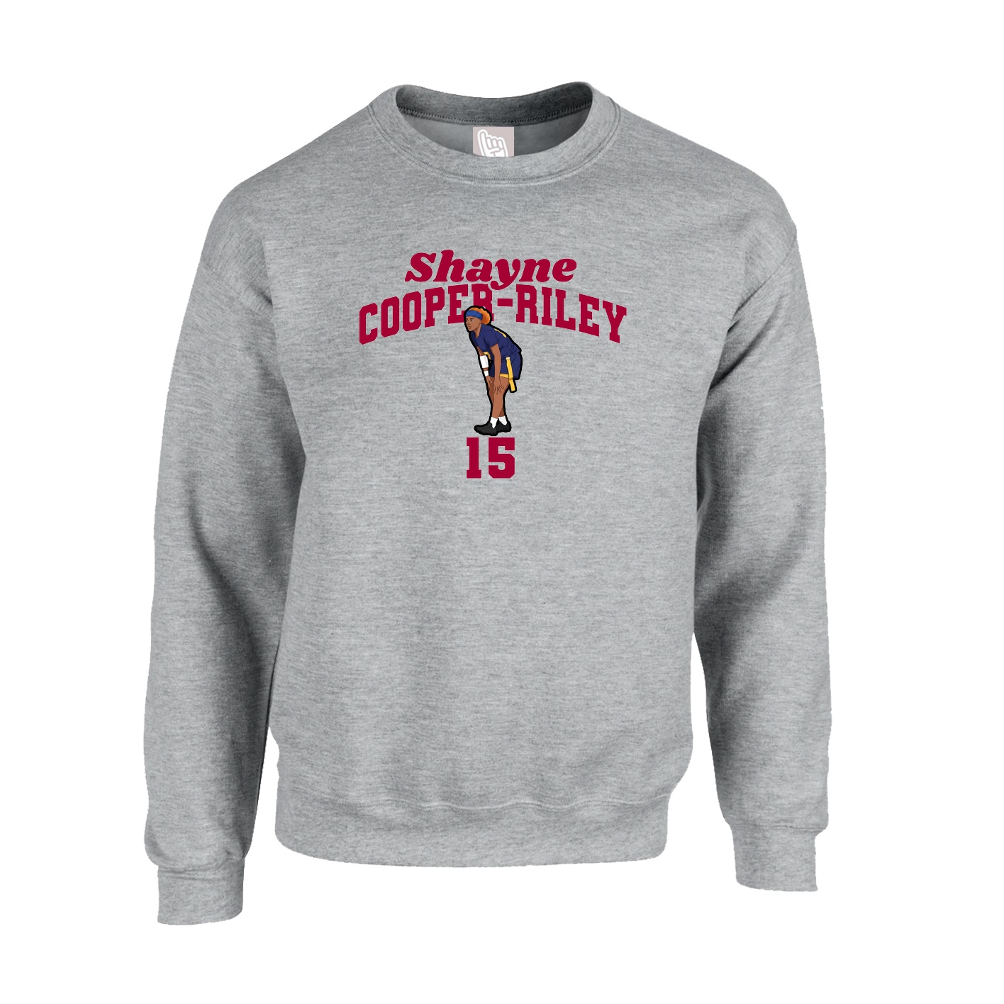 Fleece Crew — Signature Arch in Grey