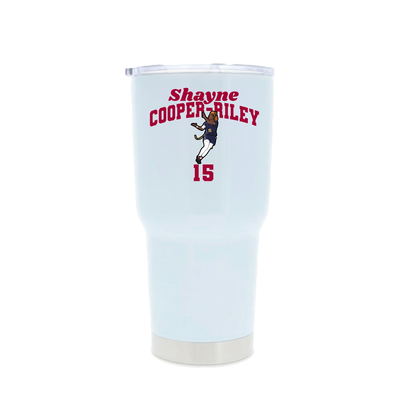 30oz Stainless Steel Tumbler — Signature Arch in White