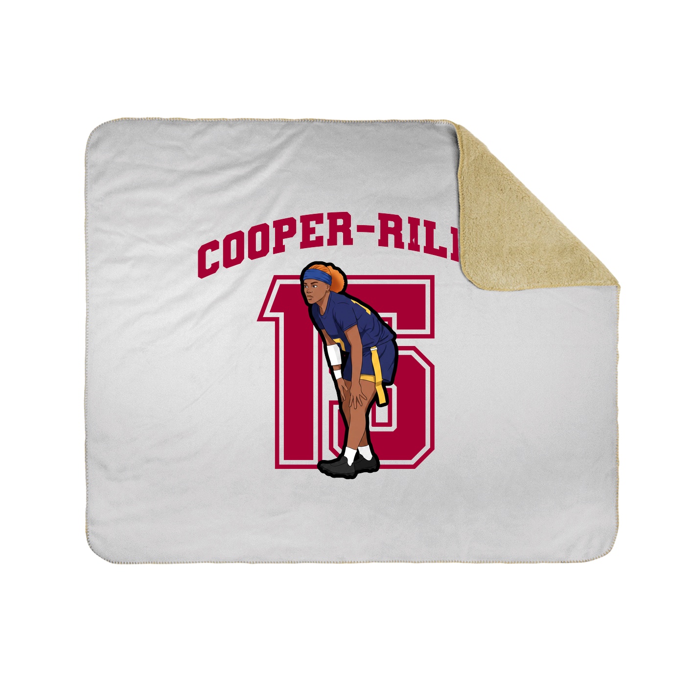 Throw Blanket — Number in White