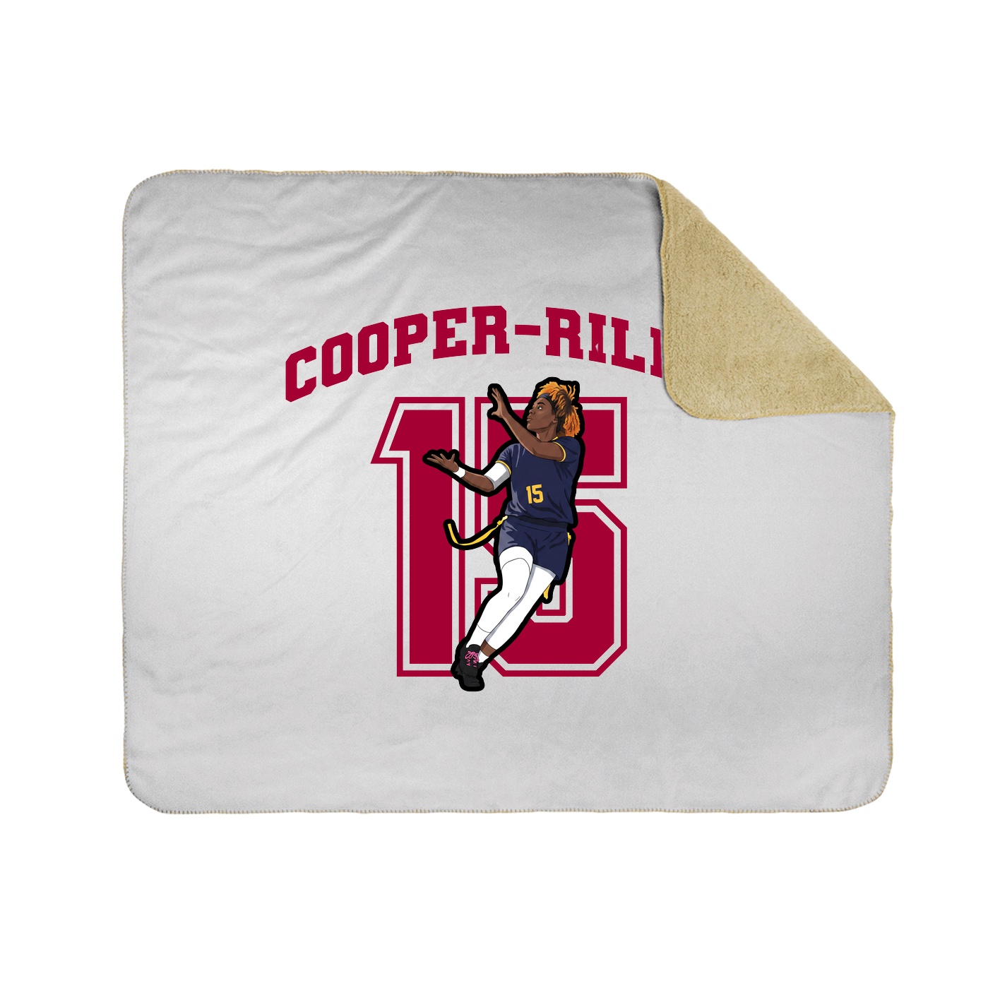 Throw Blanket — Number in White