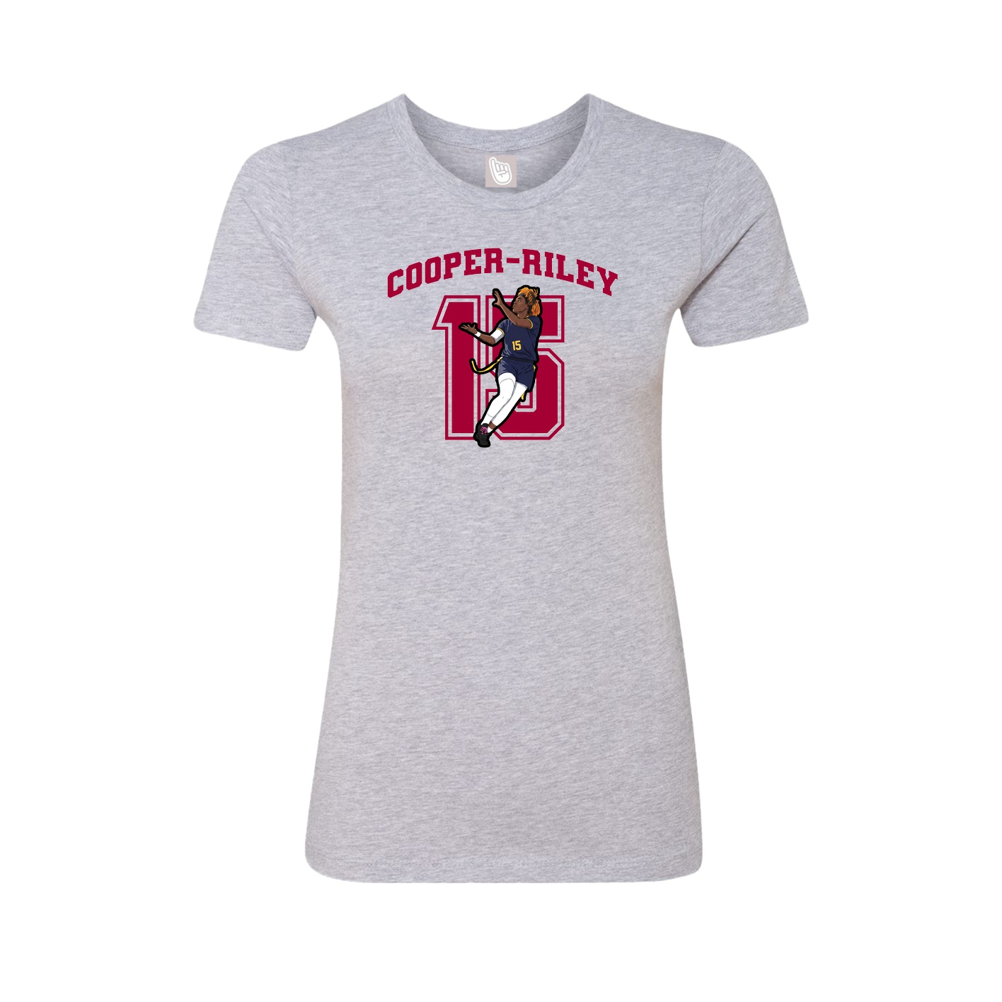 Fitted Women's Tee — Number in Grey