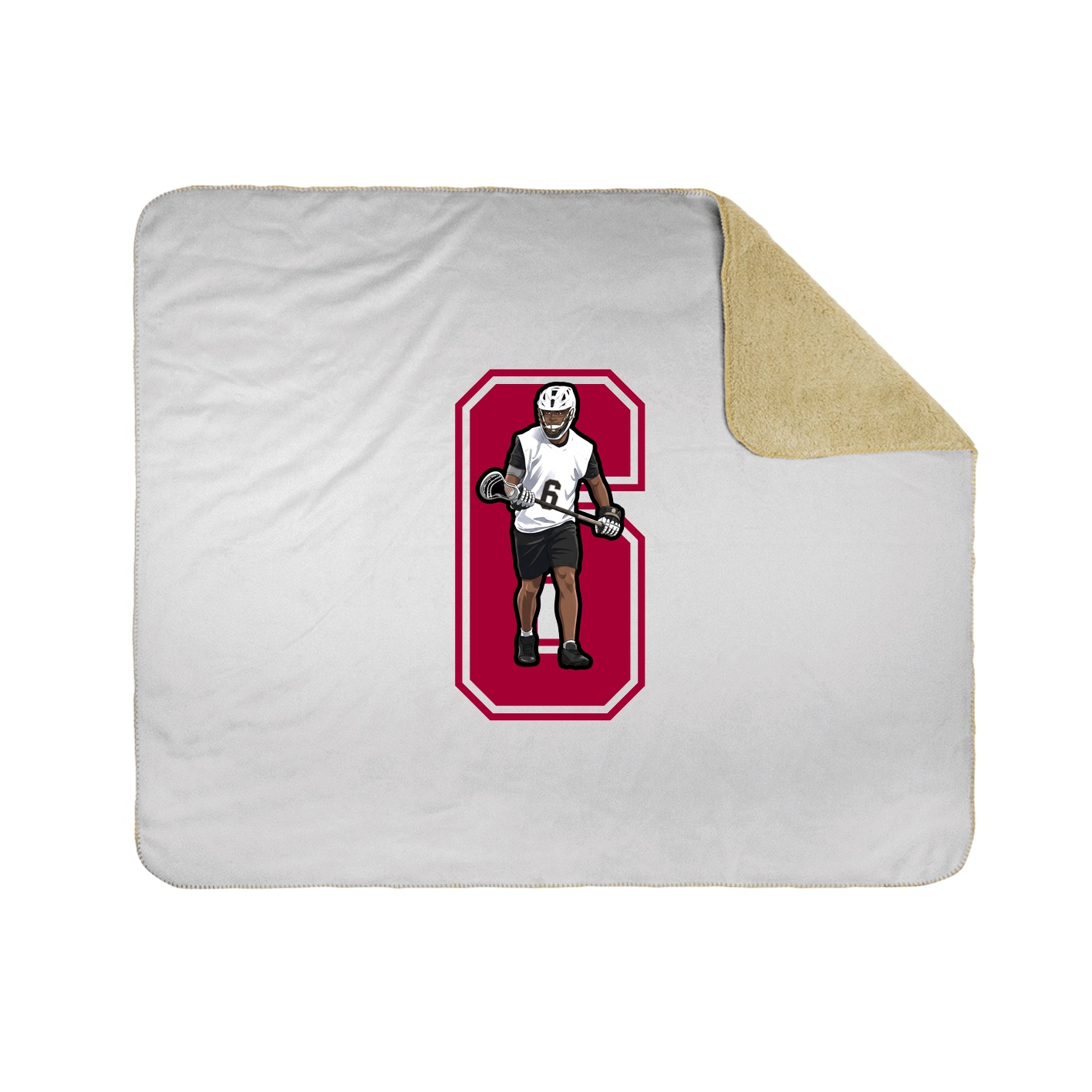 Throw Blanket — Number in White