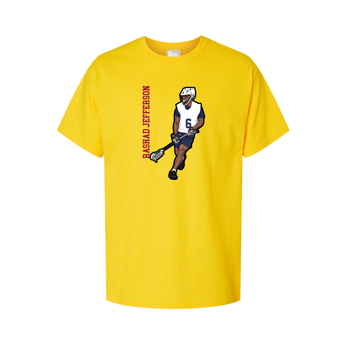 Youth Tee — Name Vertical in Gold