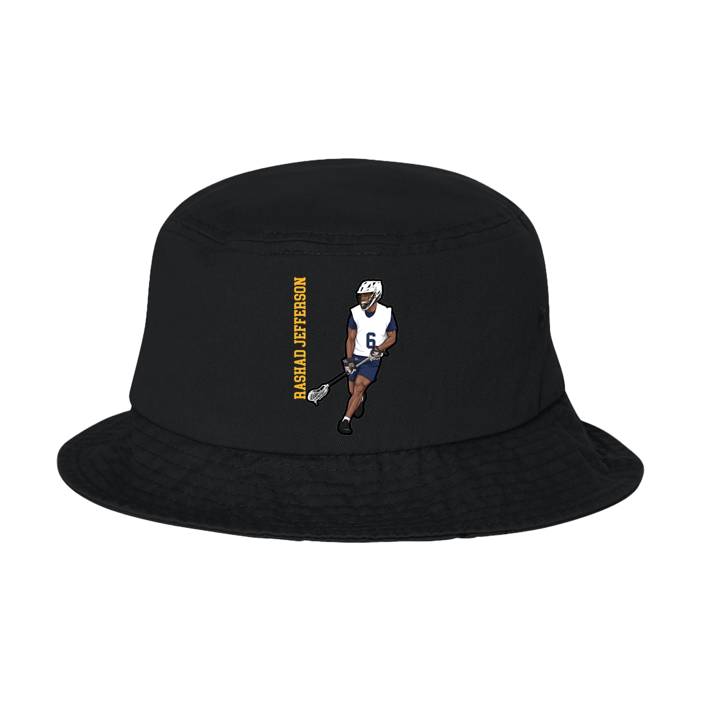 Bucket Cap — Name Vertical in Black