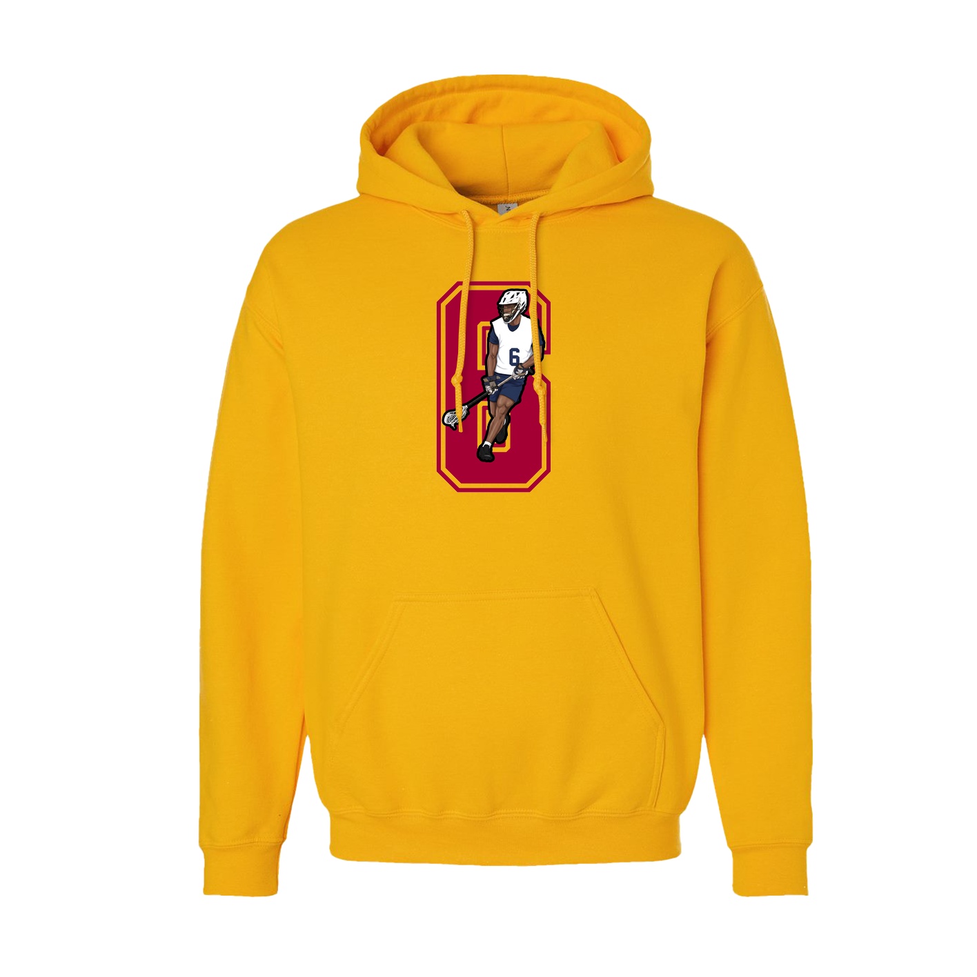 Youth Hoodie — Number in Gold