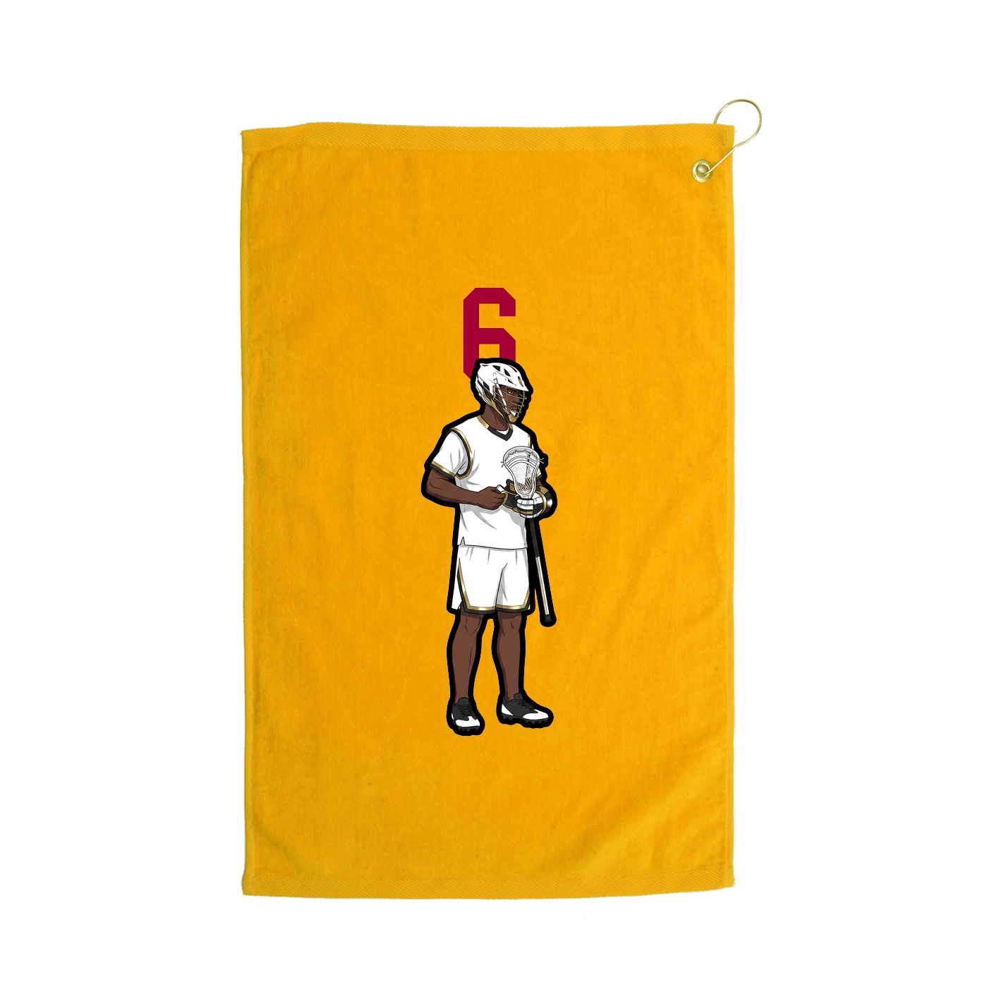Golf Towel — Number Top in Gold
