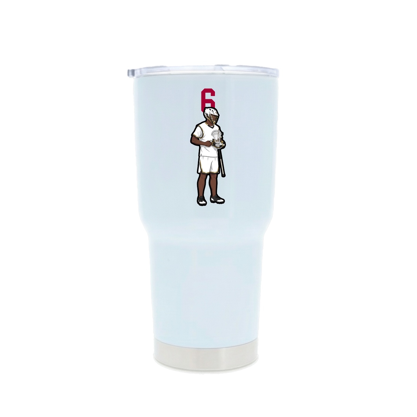 30oz Stainless Steel Tumbler — Number Top in White