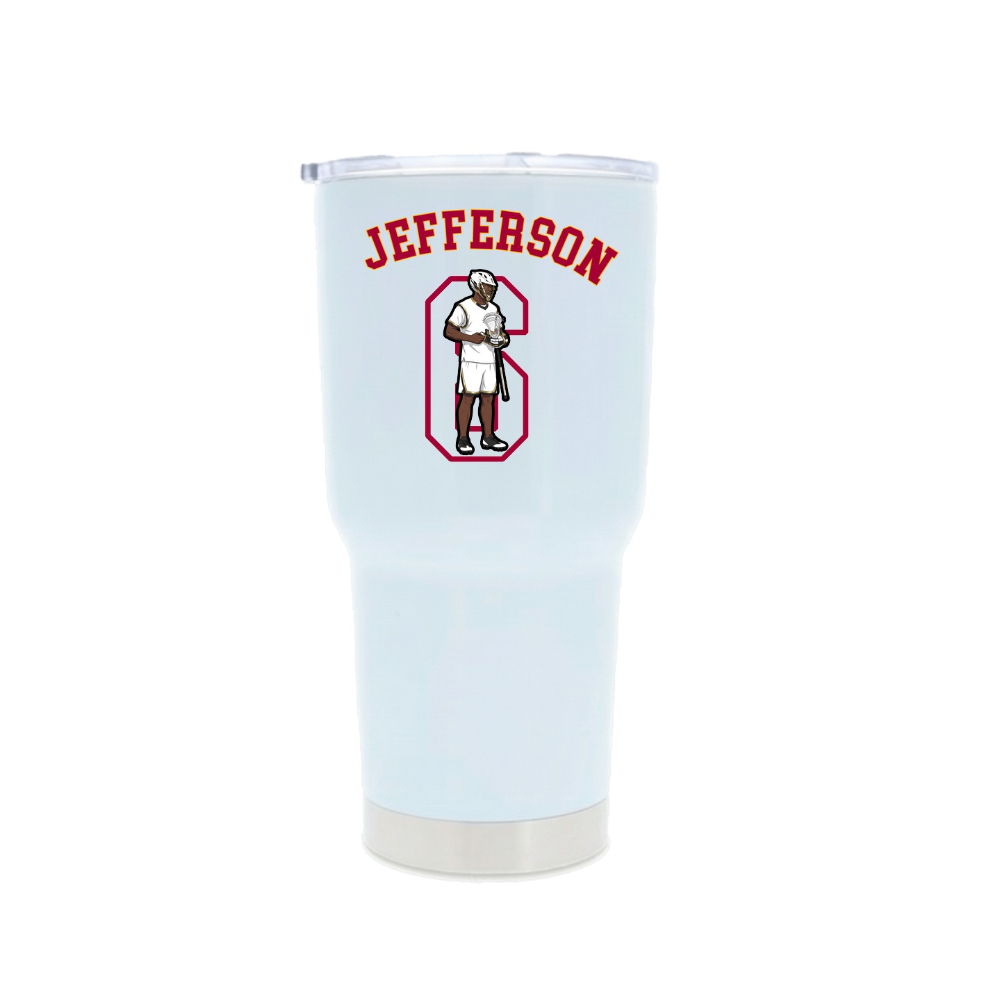 30oz Stainless Steel Tumbler — Shirsey Arch in White
