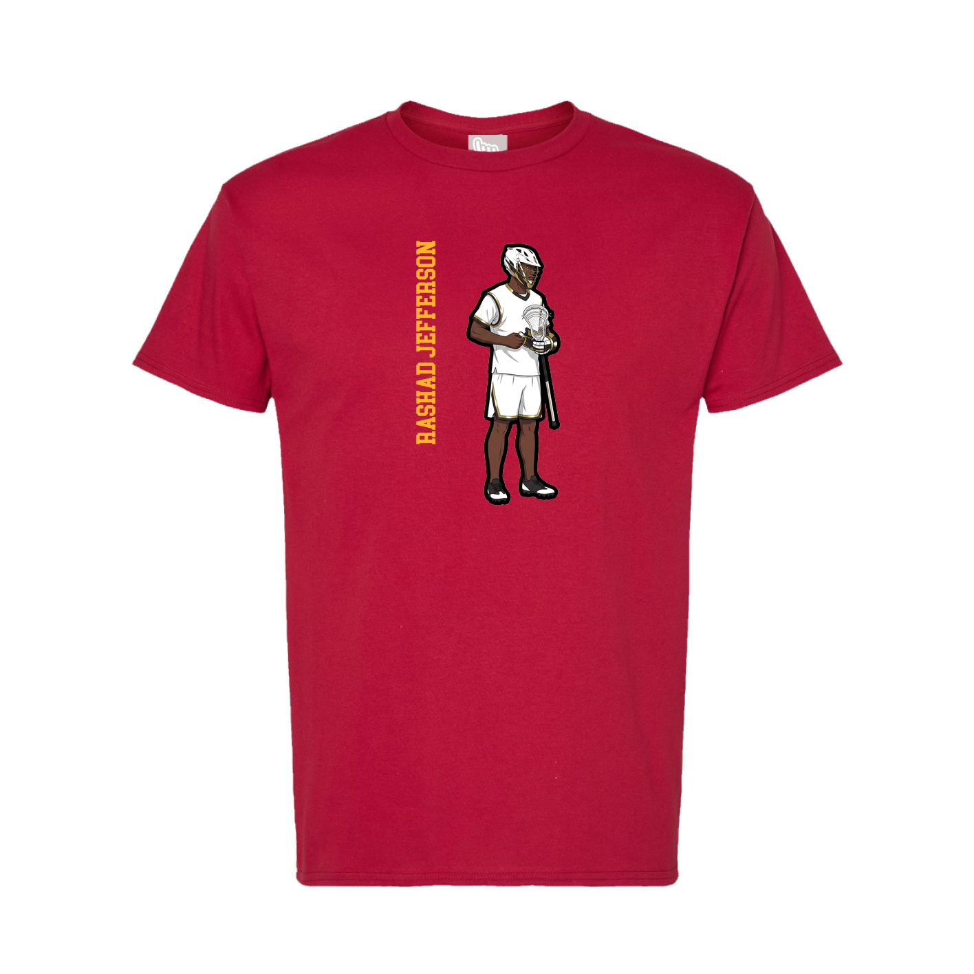 Tee — Name Vertical in Crimson