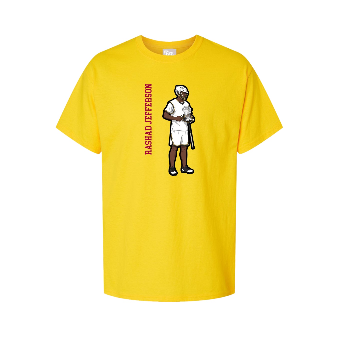 Youth Tee — Name Vertical in Gold