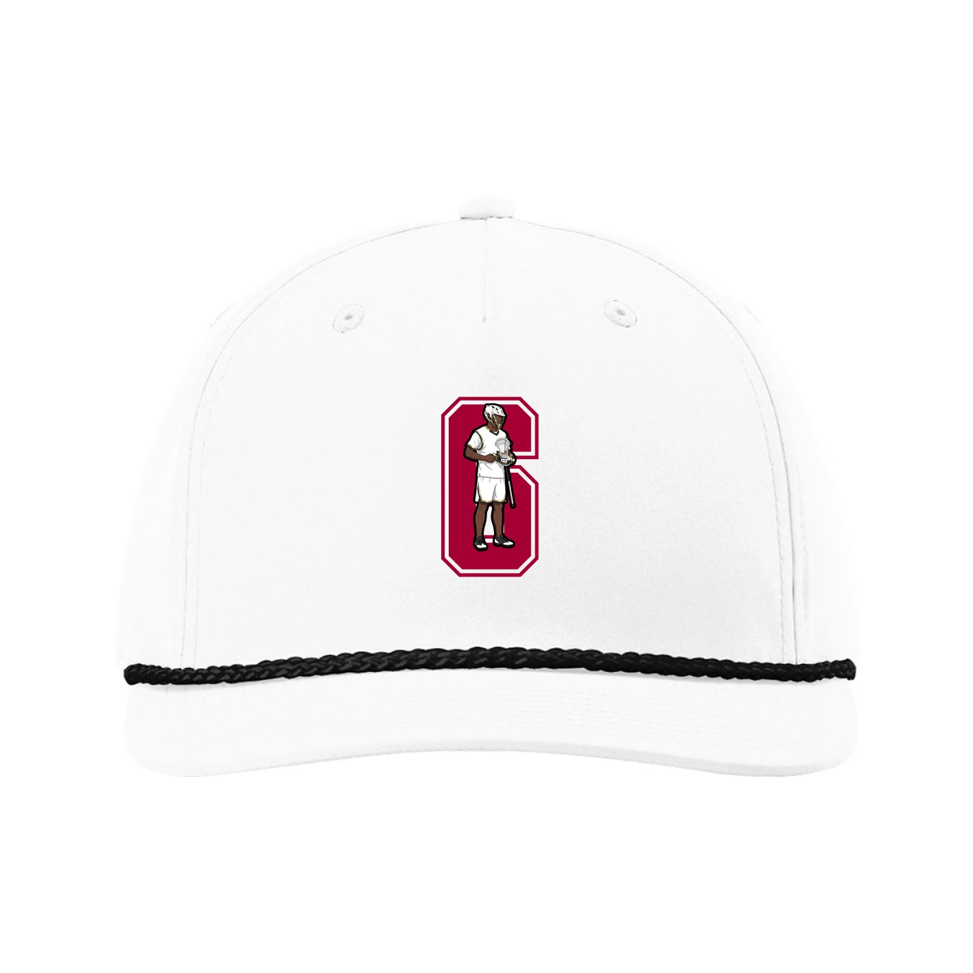 Five-Panel Classic Rope Cap — Number in White