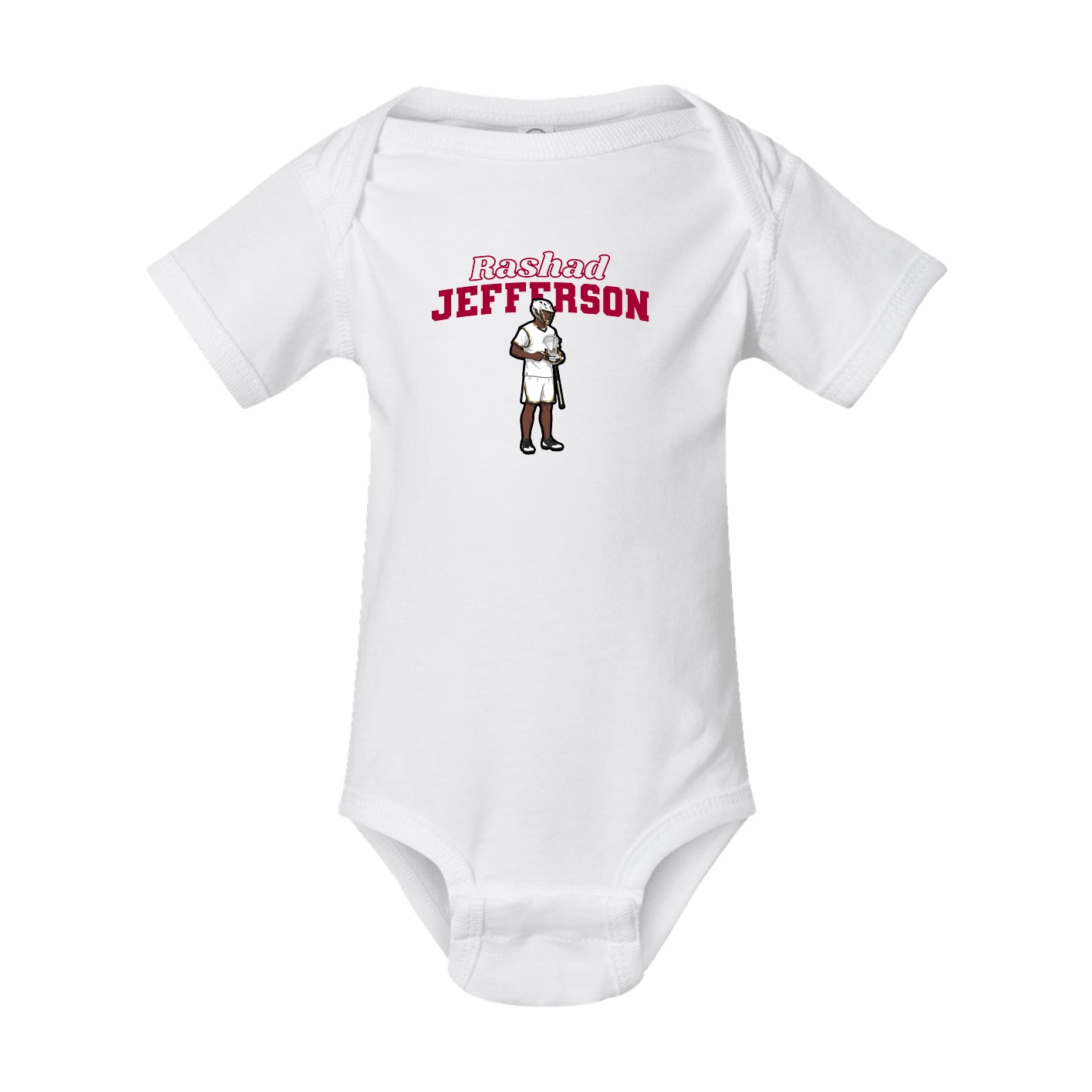 Baby Onesie — Name Arch in White