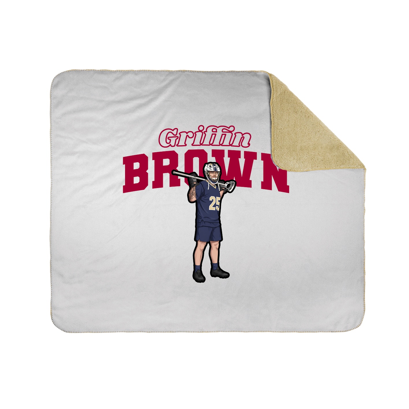 Throw Blanket — Name Arch in White