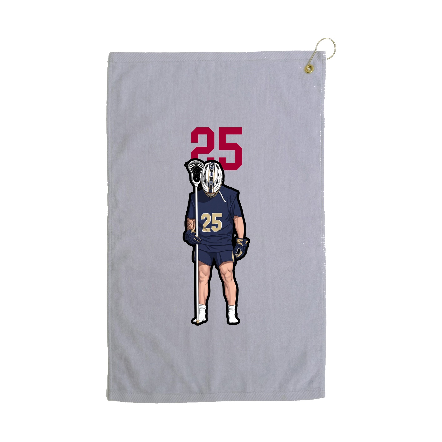 Golf Towel — Number Top in Grey