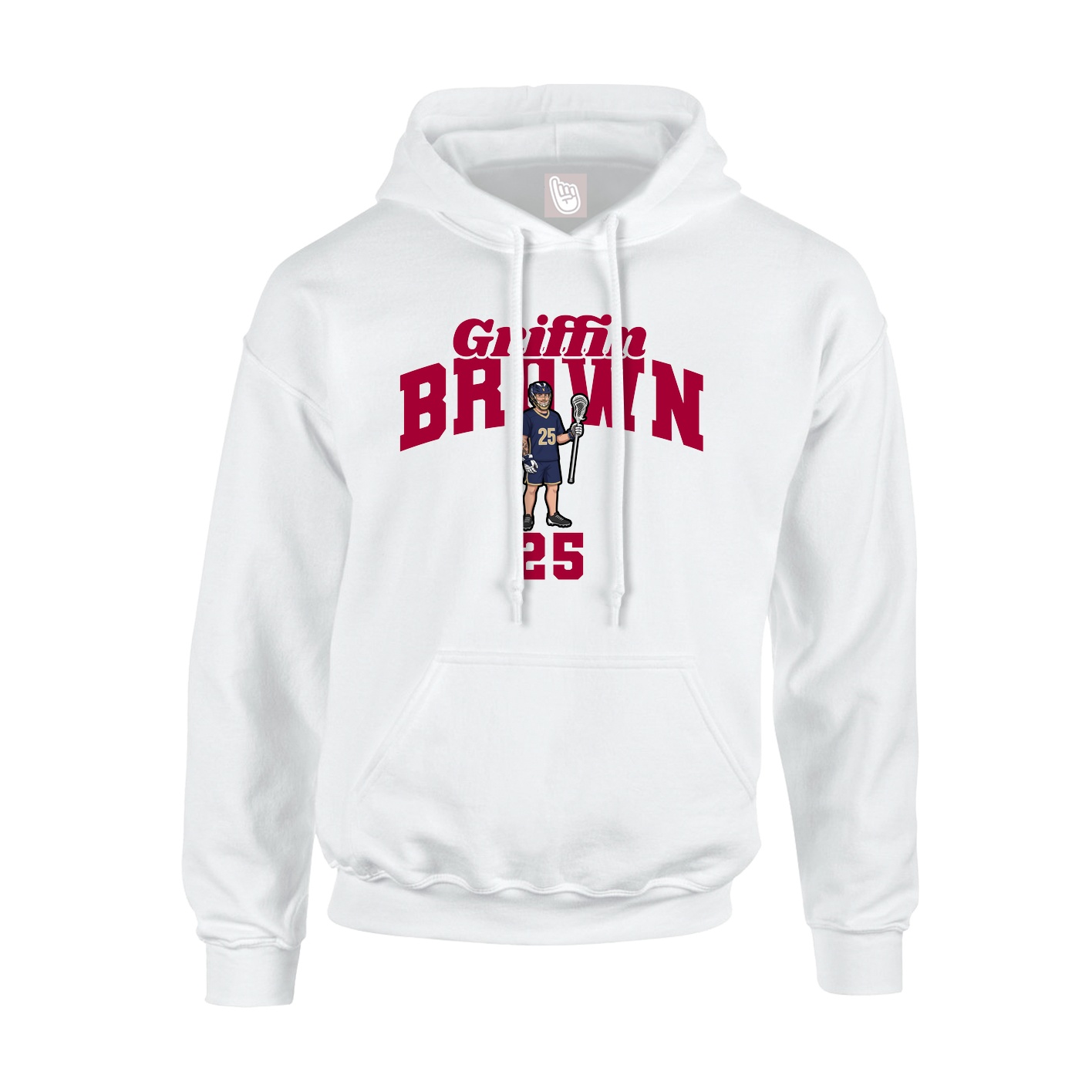Youth Hoodie — Signature Arch in White