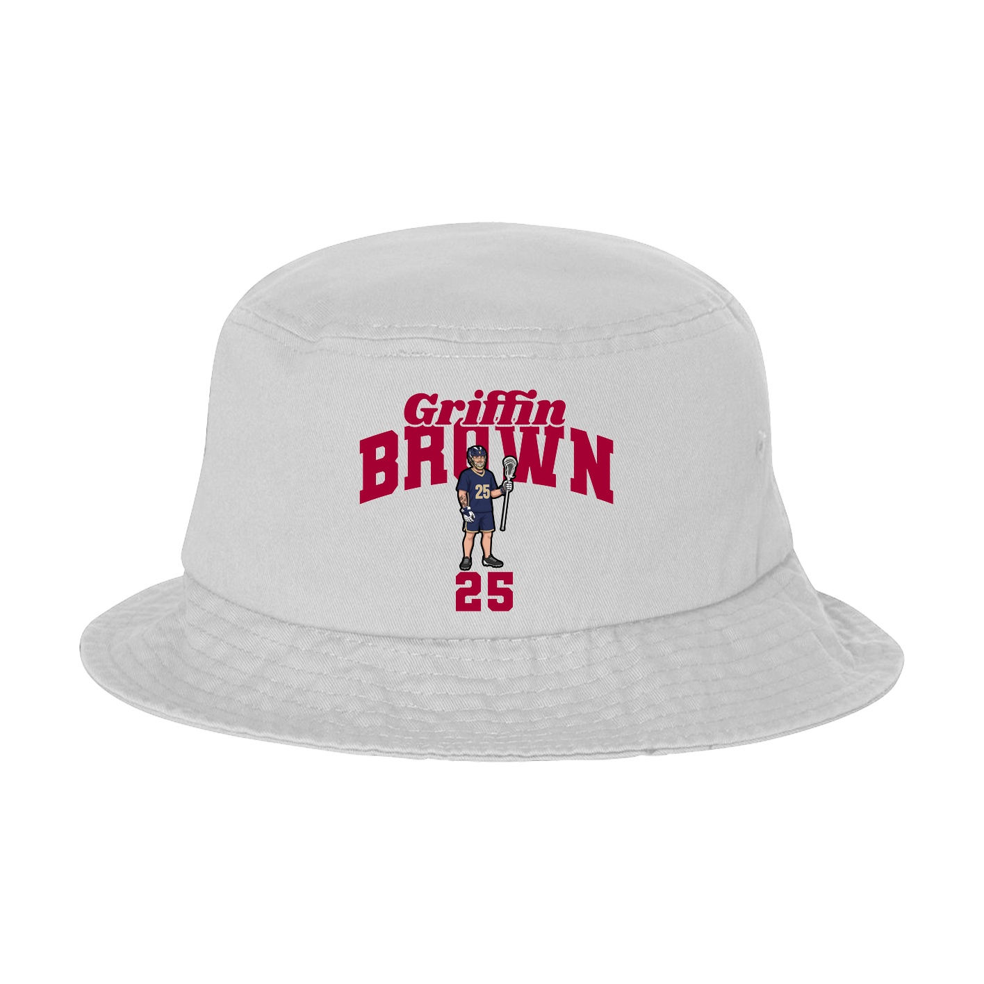 Bucket Cap — Signature Arch in White