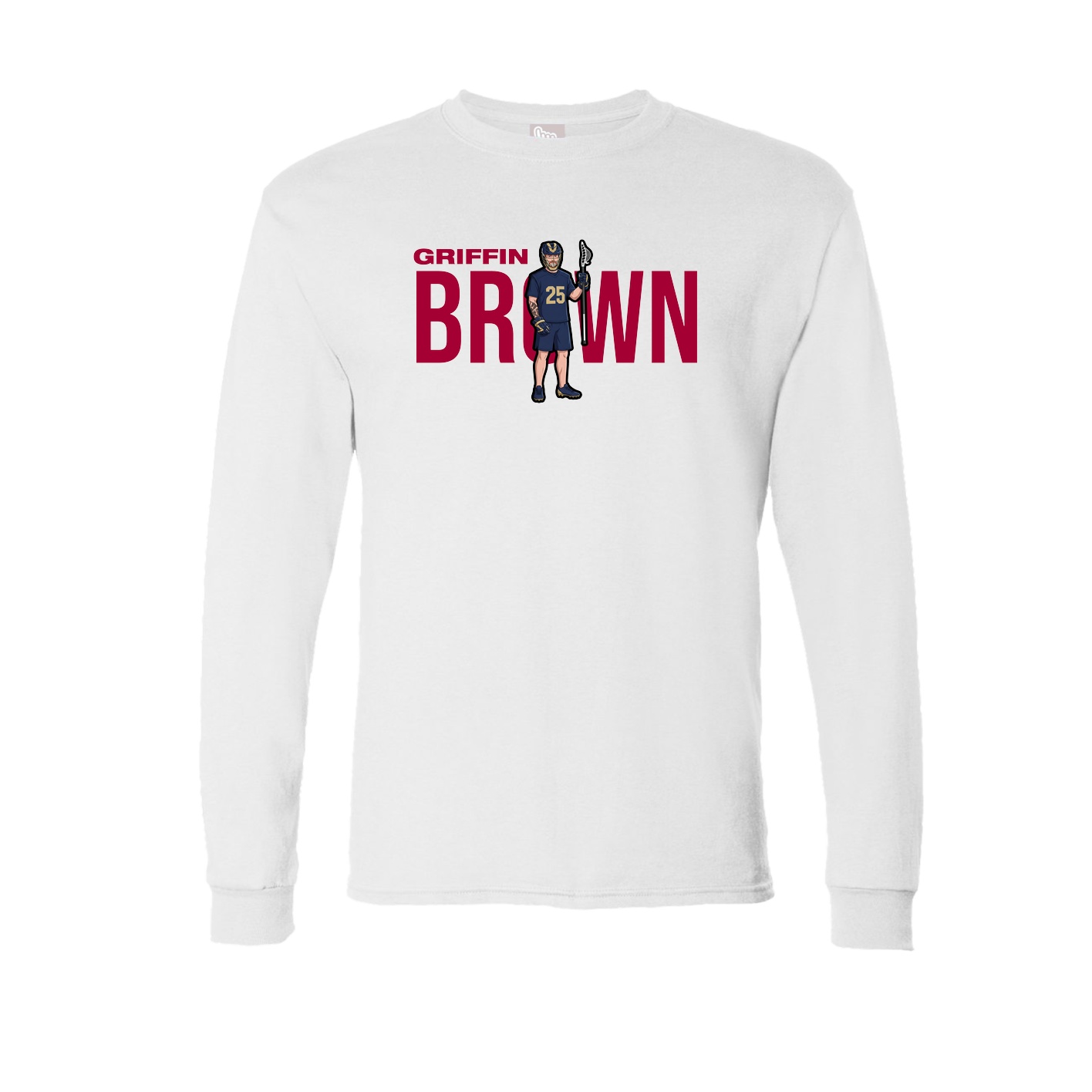 Long Sleeve Tee — Player Name in White