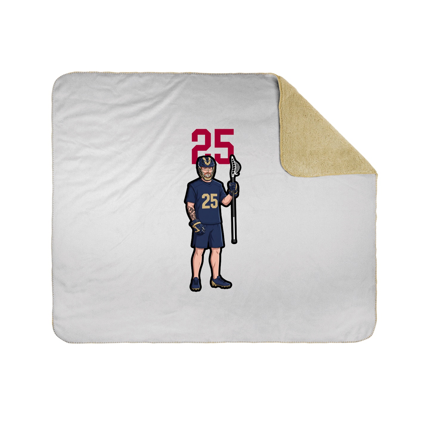 Throw Blanket — Number Top in White