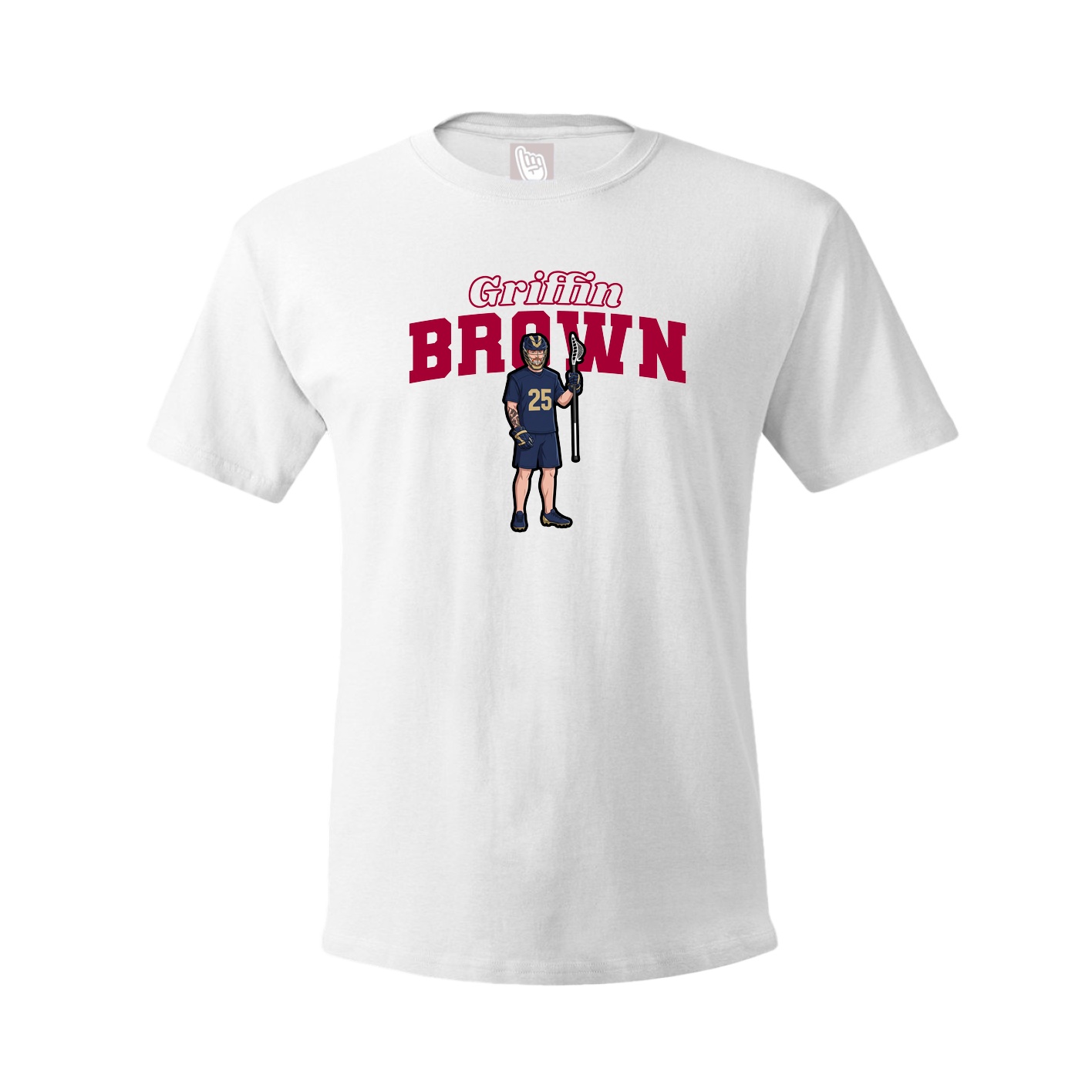 Youth Tee — Name Arch in White