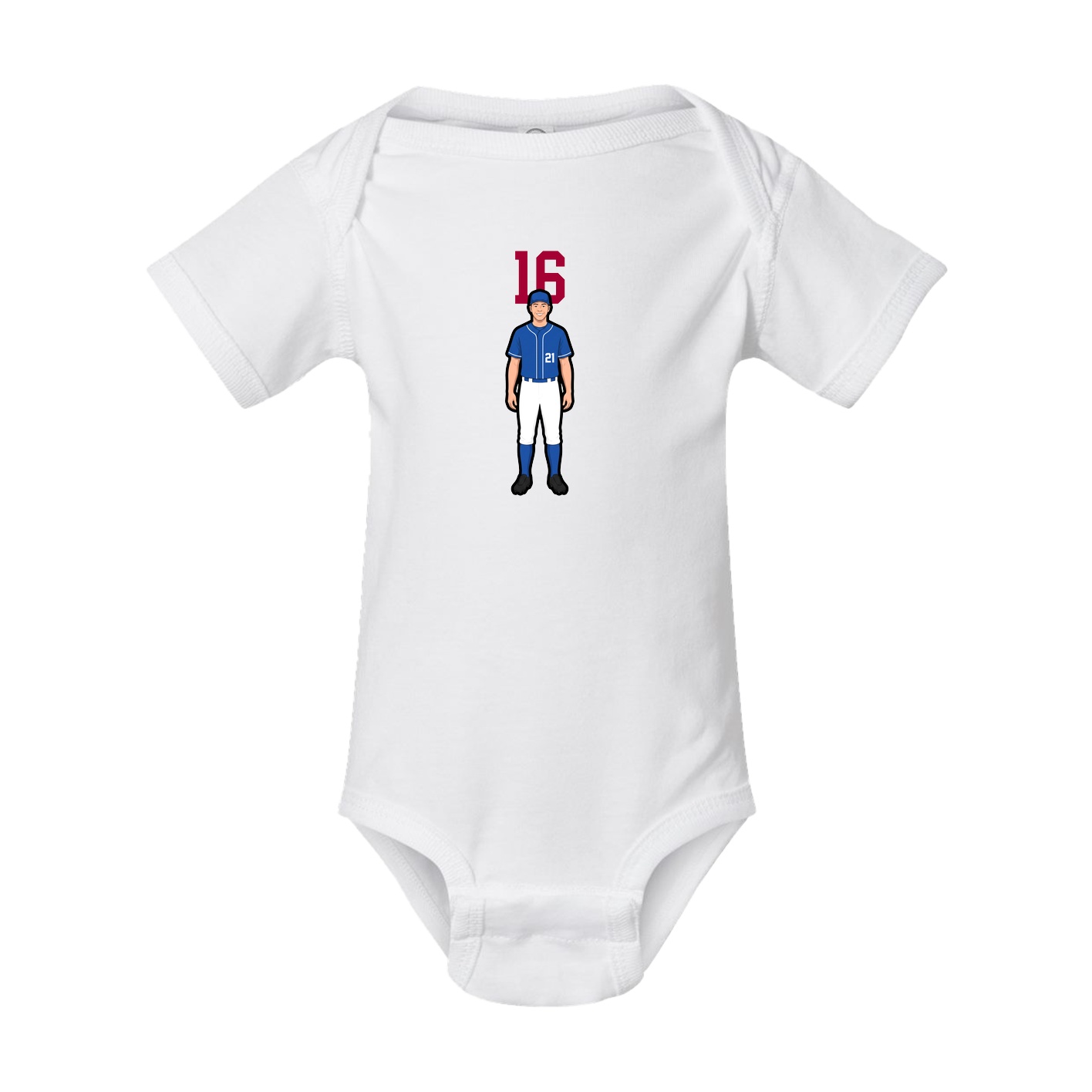 Baby Onesie — Number Top in White