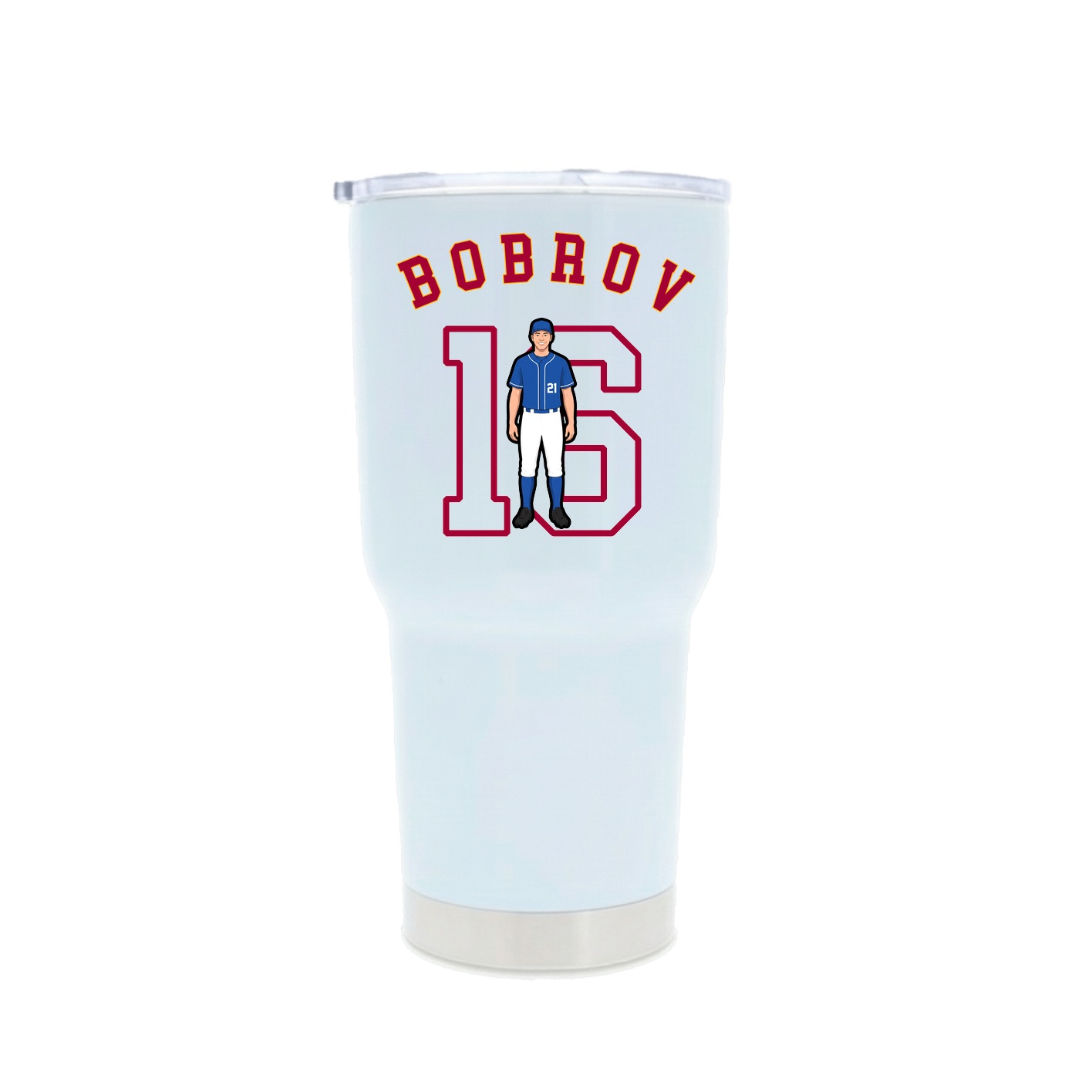 30oz Stainless Steel Tumbler — Shirsey Arch in White