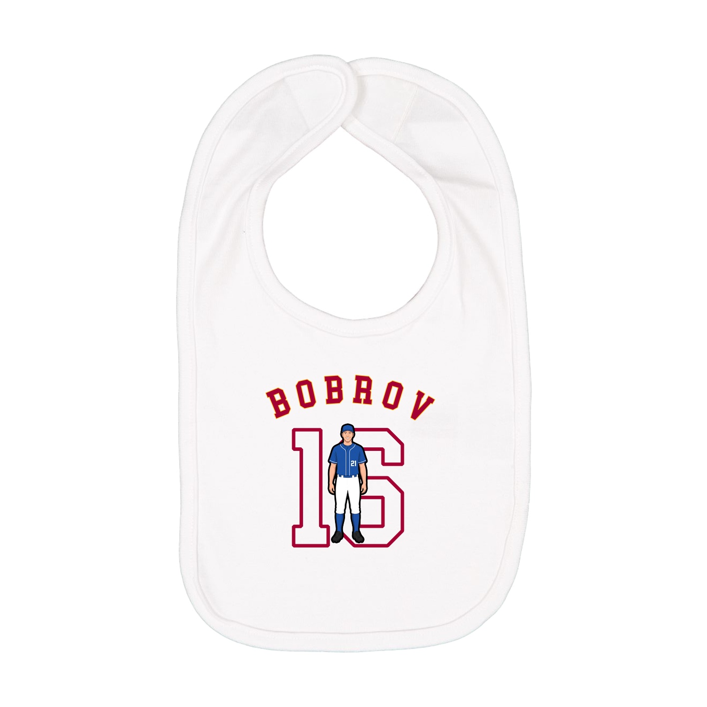 Infant Bib — Shirsey Arch in White