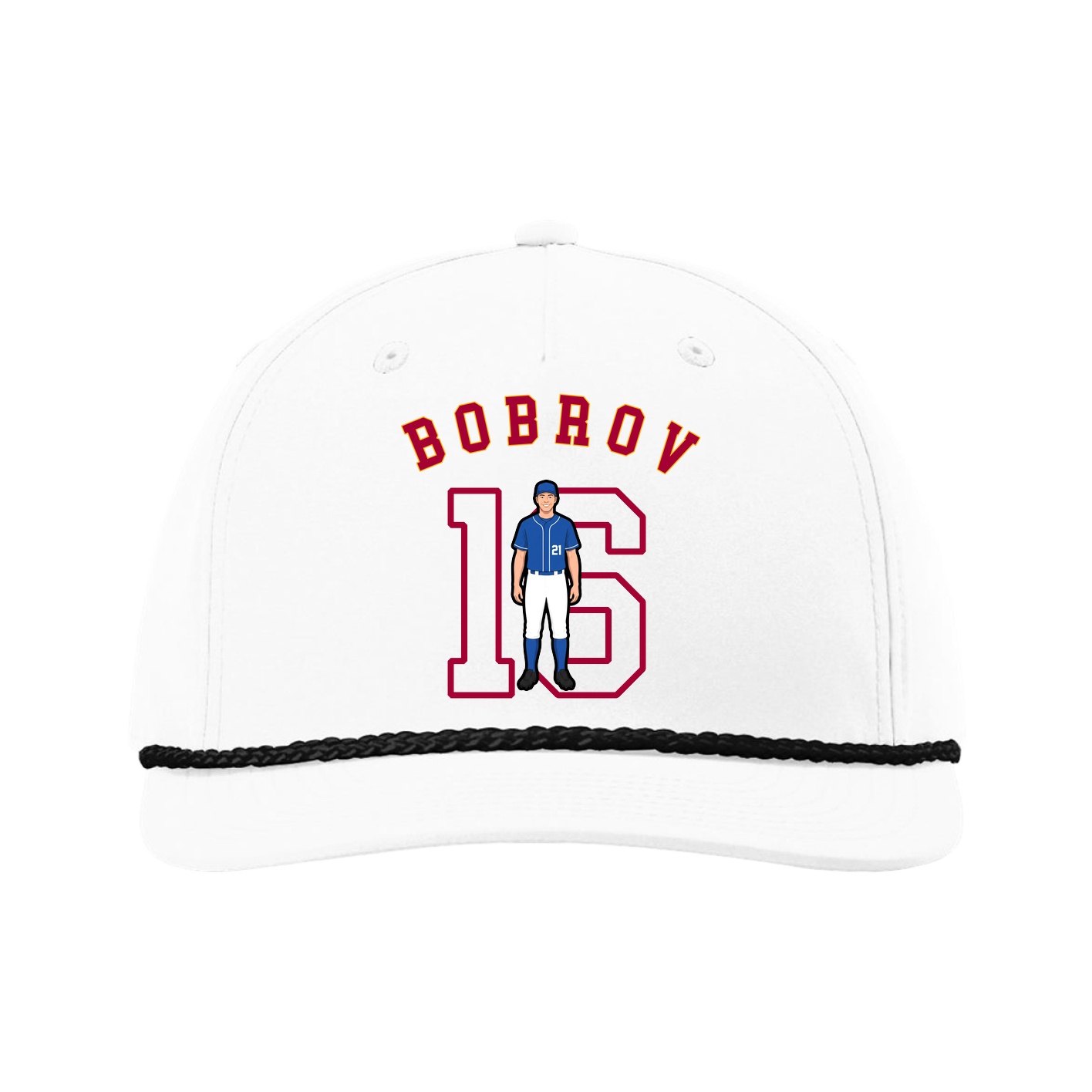Five-Panel Classic Rope Cap — Shirsey Arch in White