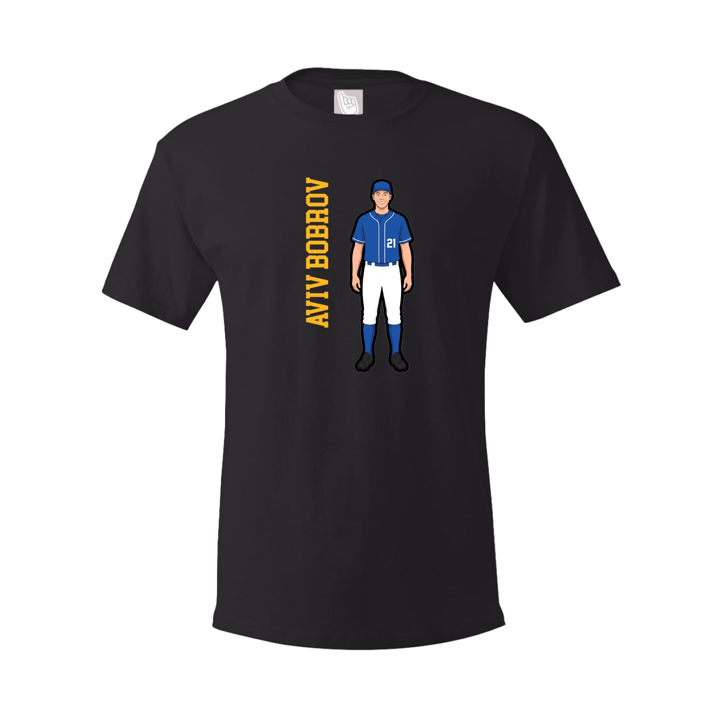 Youth Tee — Name Vertical in Black