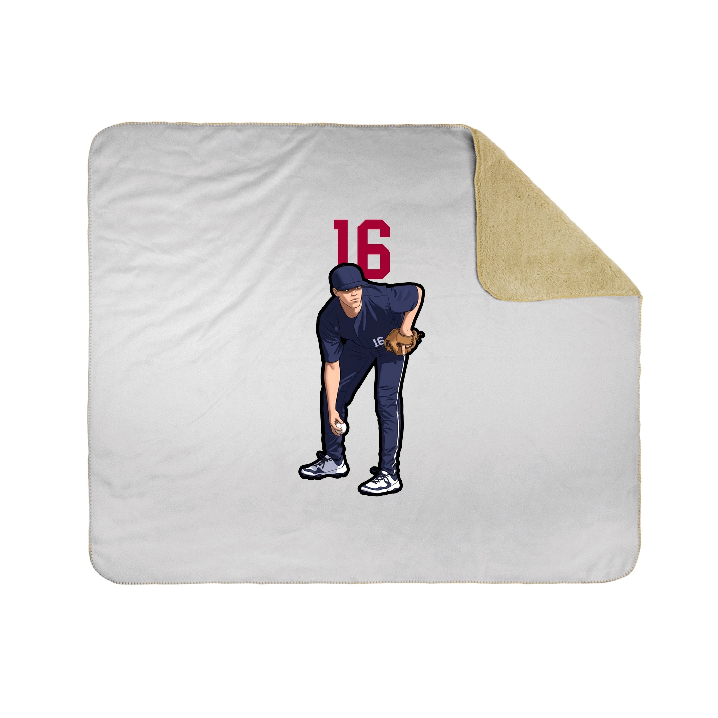 Throw Blanket — Number Top in White