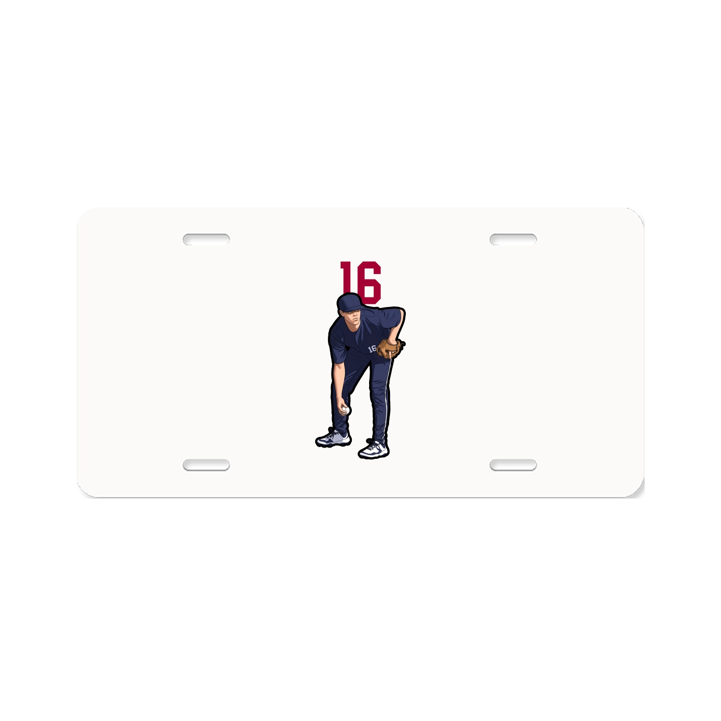 License Plate — Number Top in Classic