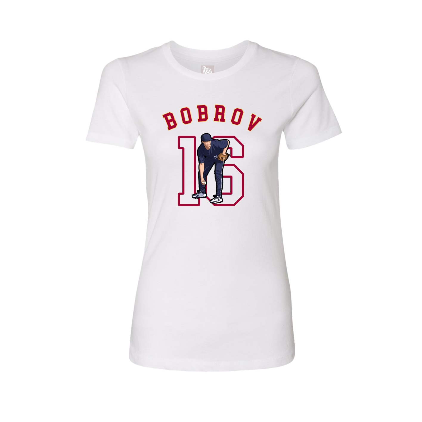 Fitted Women's Tee — Shirsey Arch in White