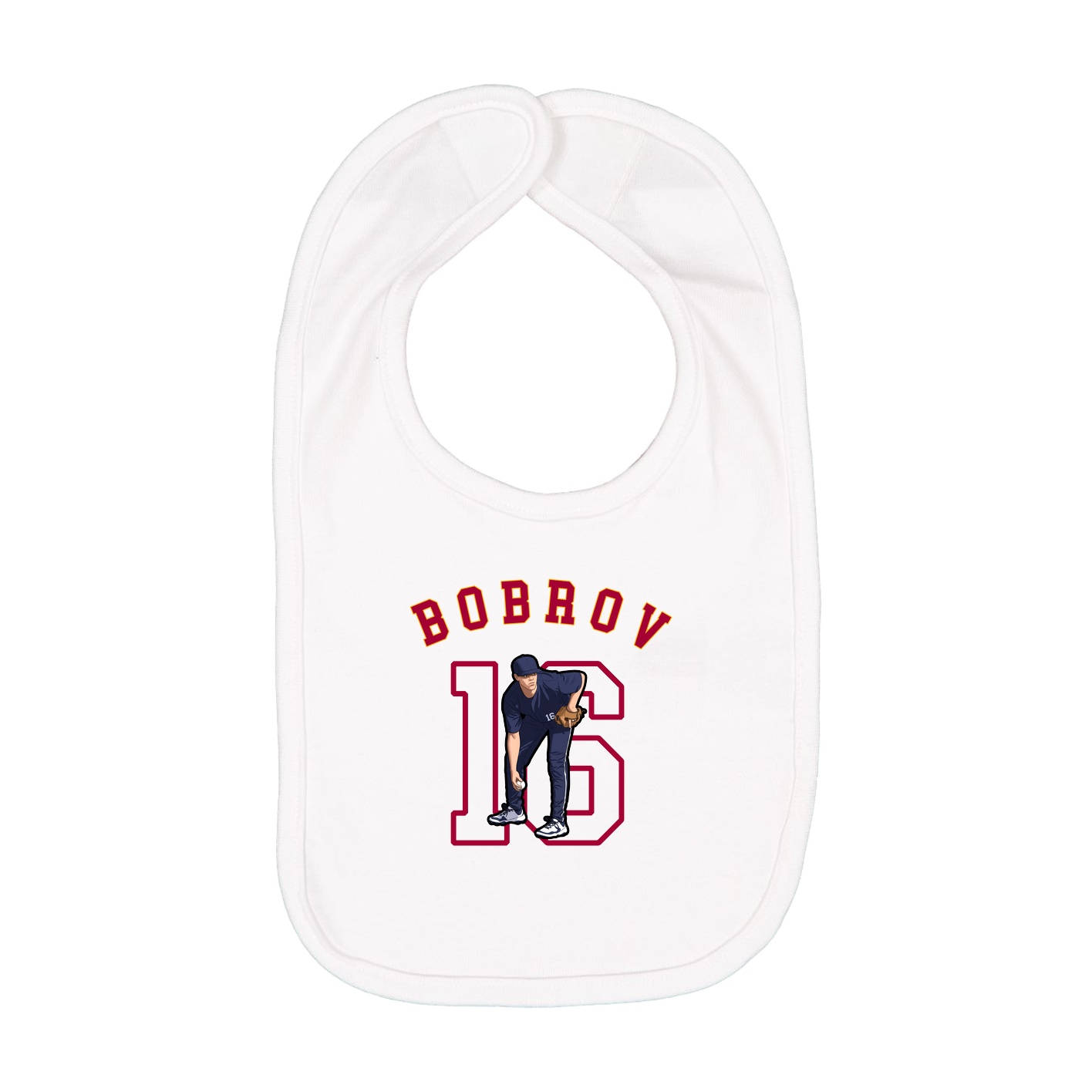 Infant Bib — Shirsey Arch in White