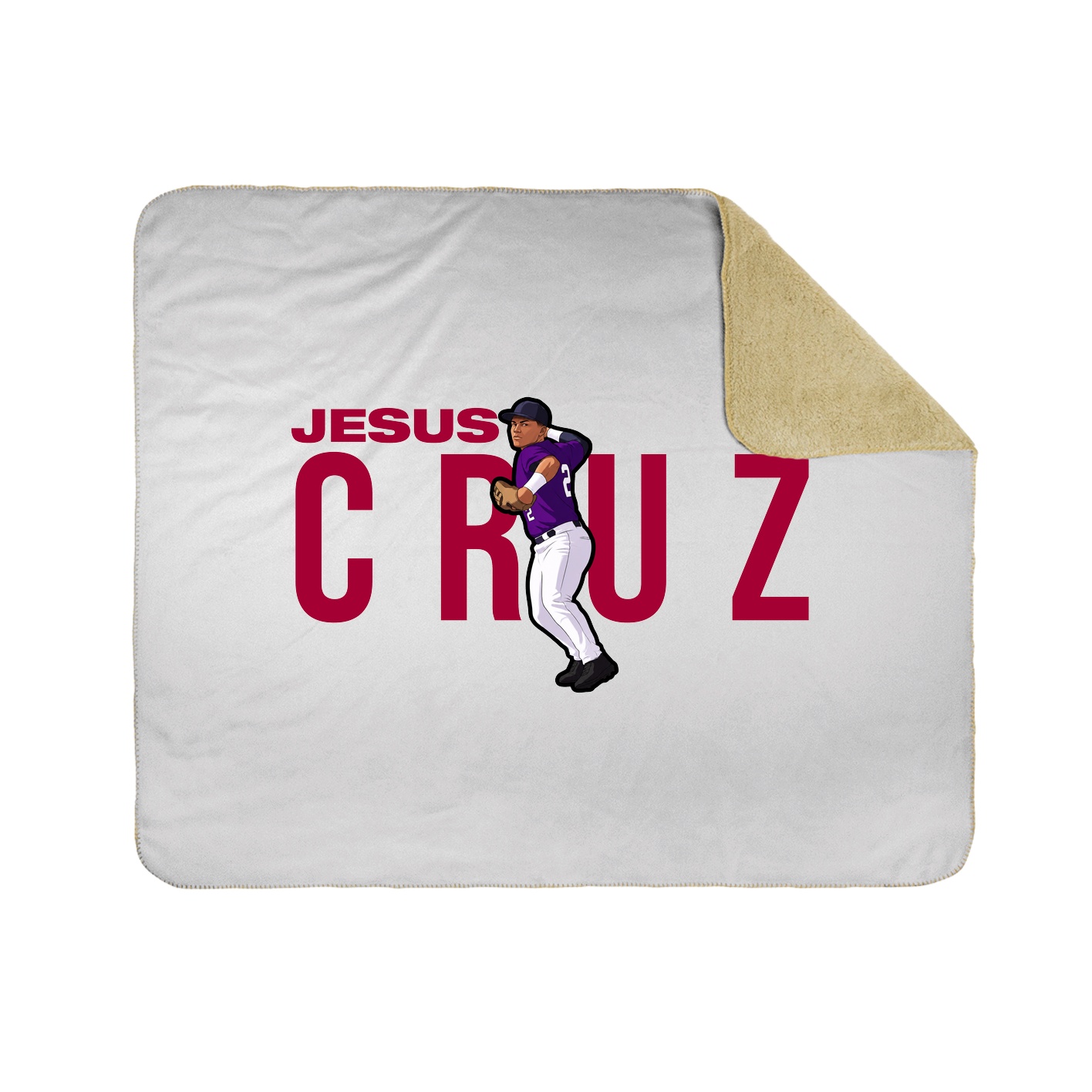 Throw Blanket — Player Name in White