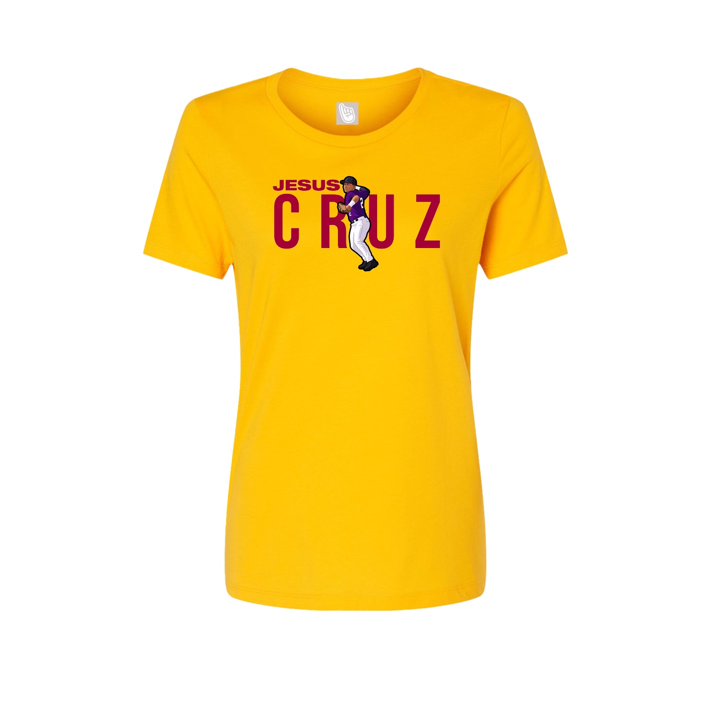 Fitted Women's Tee — Player Name in Gold