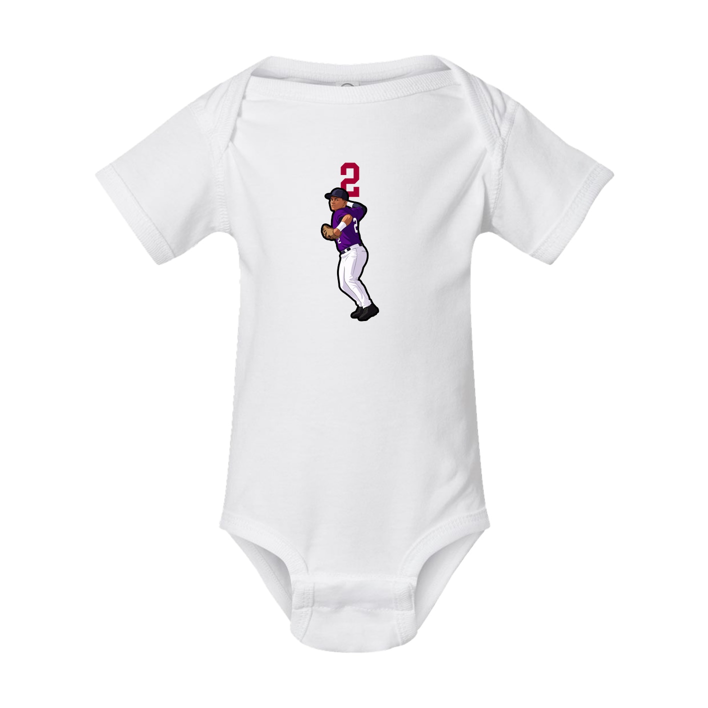 Baby Onesie — Number Top in White
